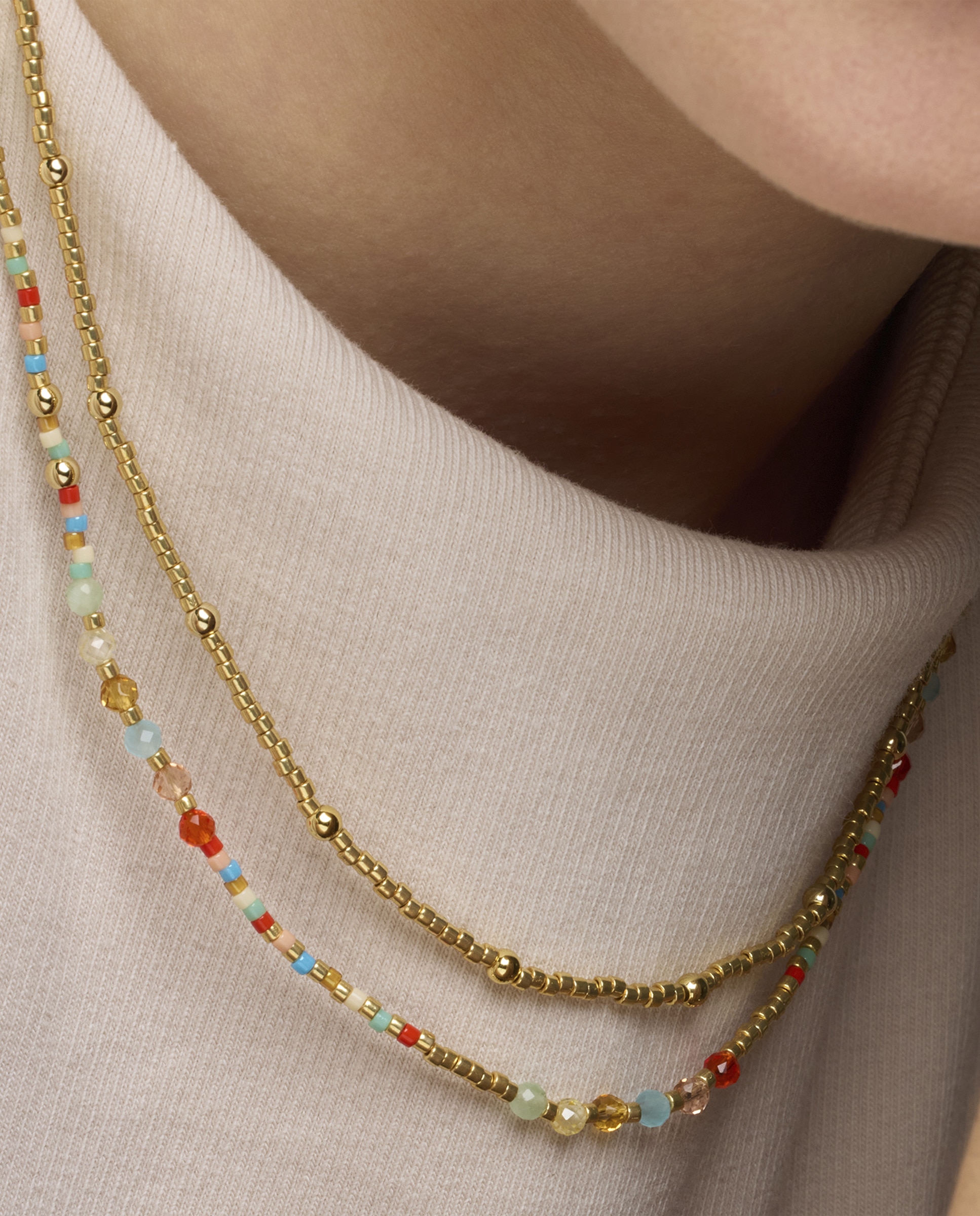 Colar Pide Un Deseo de Prata de Lei 925 com Acabamento em Ouro de 18 Quilates e Zirconita Multicolor Ouro-4