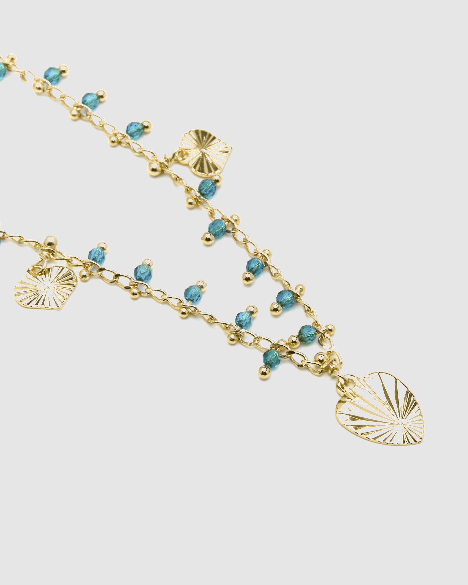 Colar Pide Un Desejo de Prata de Lei 925 com Acabamento em Ouro de 18 Quilates e Zirconita Esmeralda Prata-5