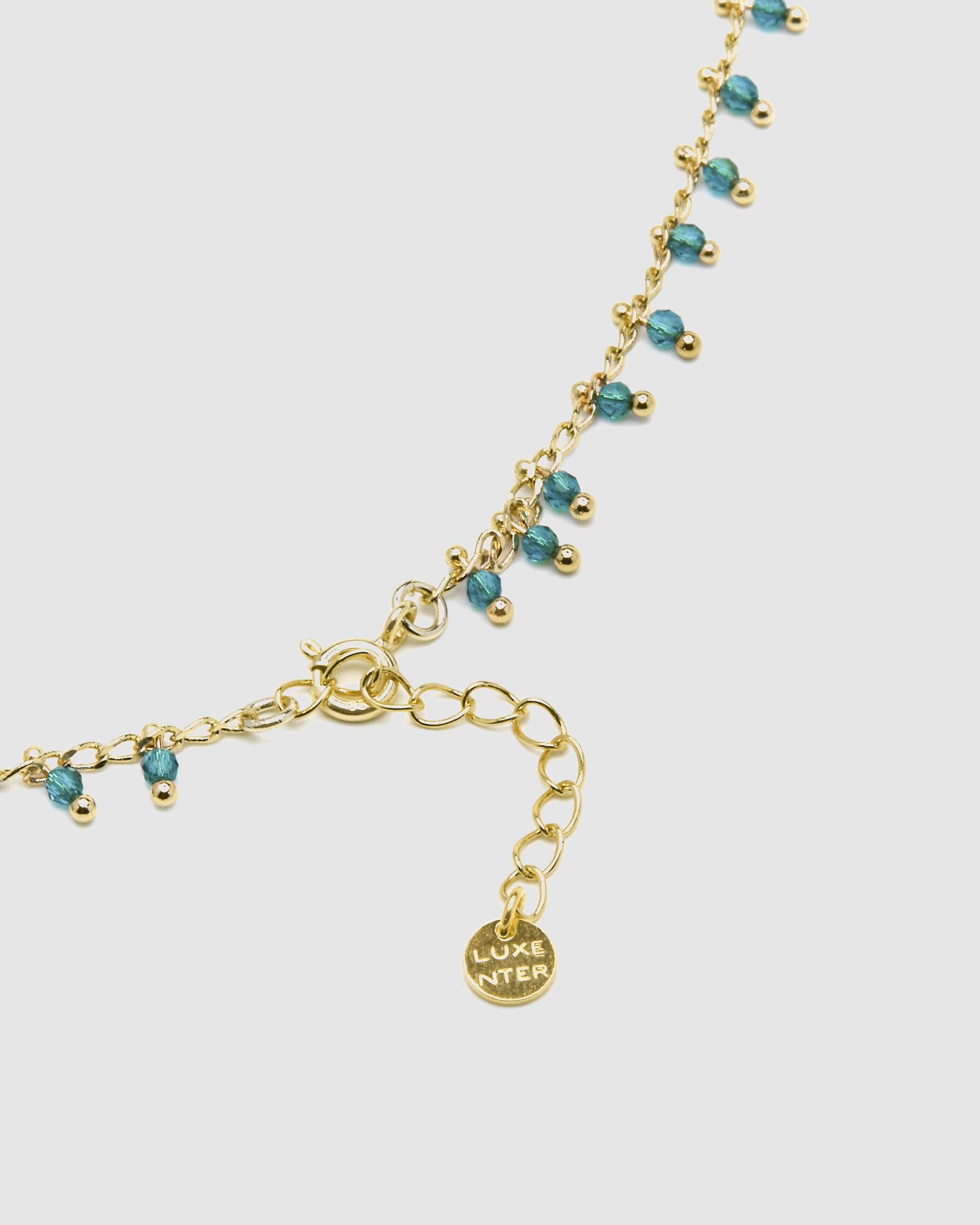 Colar Pide Un Desejo de Prata de Lei 925 com Acabamento em Ouro de 18 Quilates e Zirconita Esmeralda Prata-6