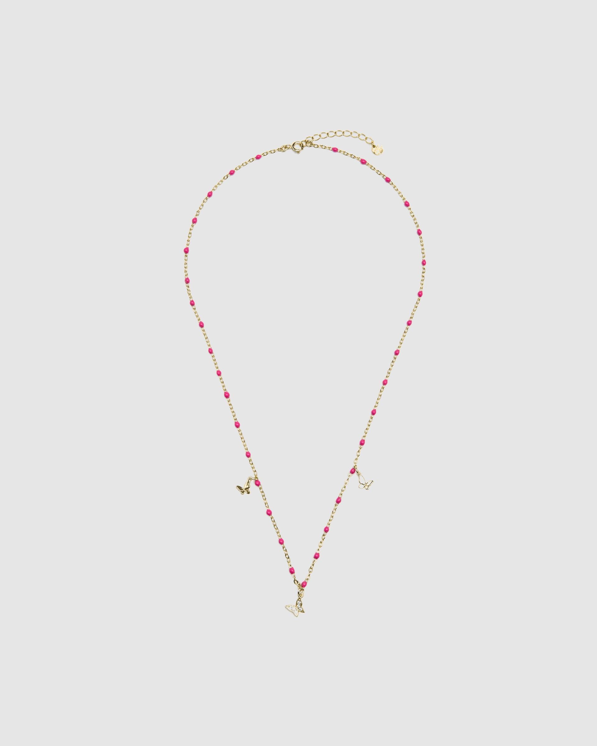 Colar Pide Un Deseo de Prata de Lei 925 com Acabamento em Ouro de 18 Quilates e Lacado Rosa Ouro-3