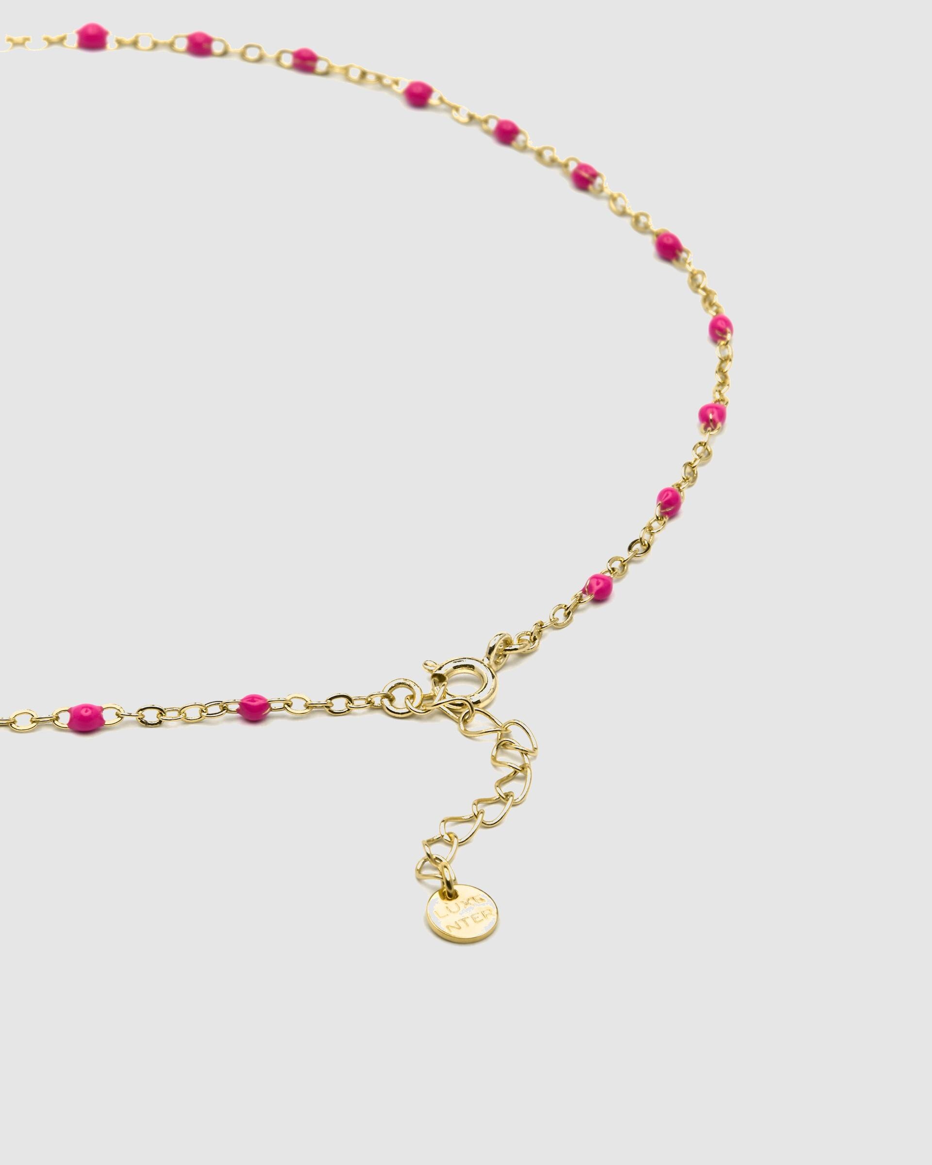 Colar Pide Un Deseo de Prata de Lei 925 com Acabamento em Ouro de 18 Quilates e Lacado Rosa Ouro-6