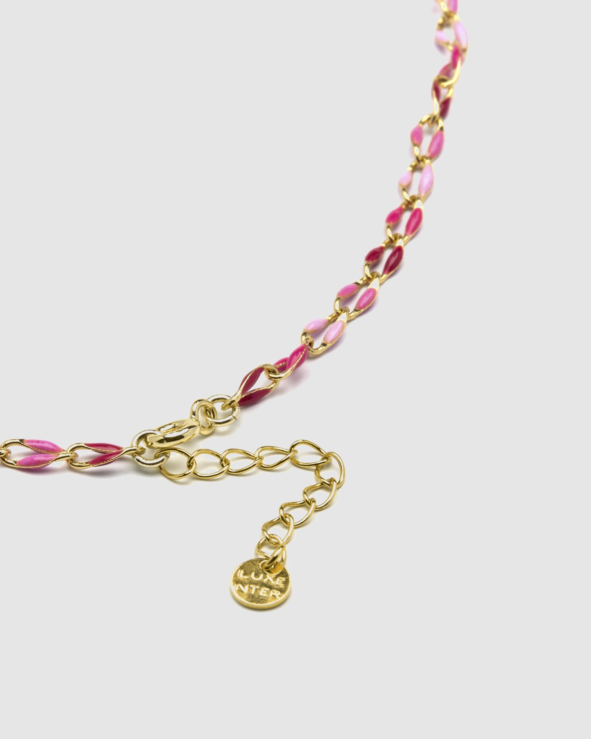 Colar Pide Un Deseo de Prata de Lei 925 com Acabamento em Ouro de 18 Quilates e Lacado Rosa Ouro-6
