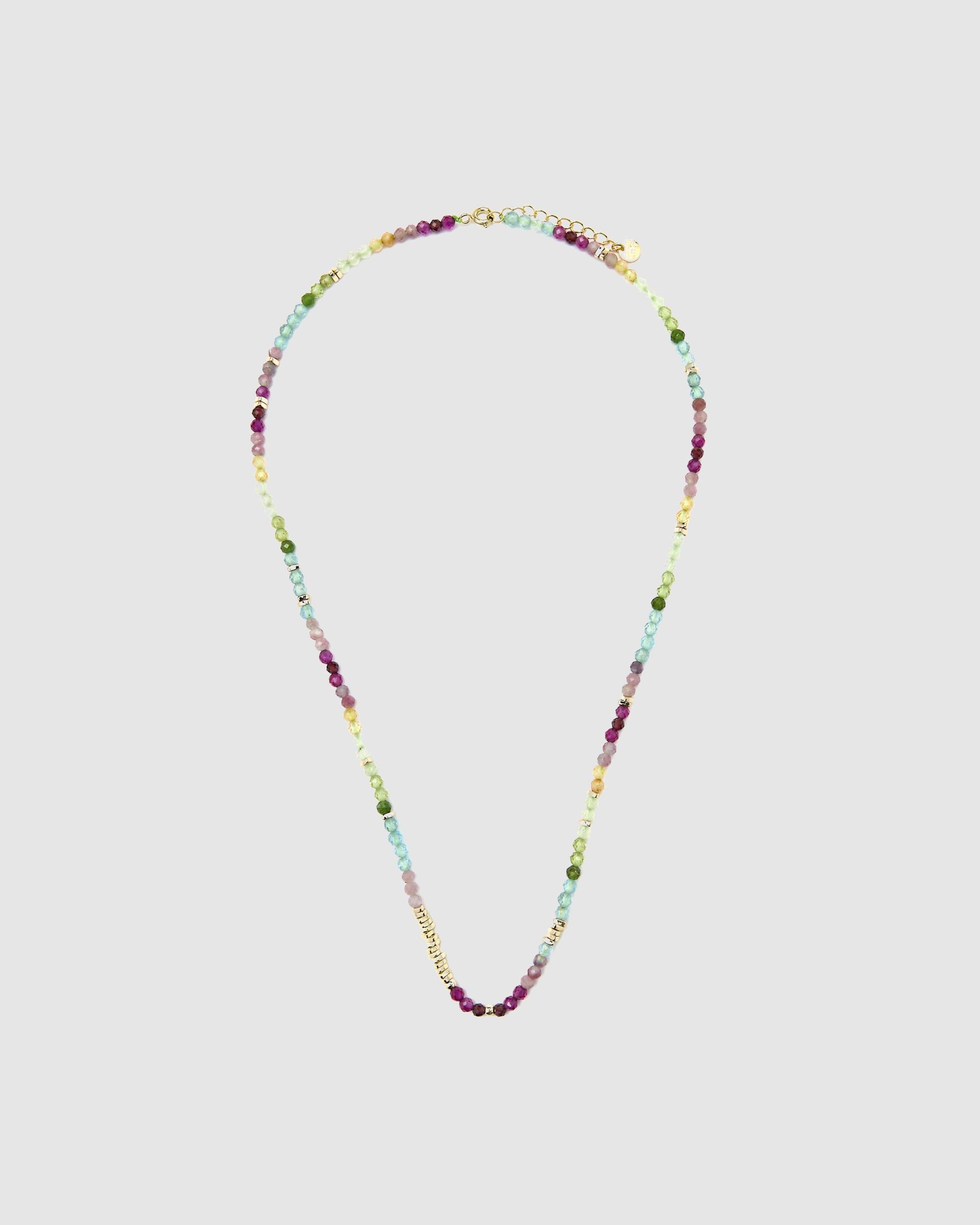 Colar Pide Un Deseo de Prata de Lei 925 com Acabamento em Ouro de 18 Quilates e Zirconita Multicolor Ouro-3