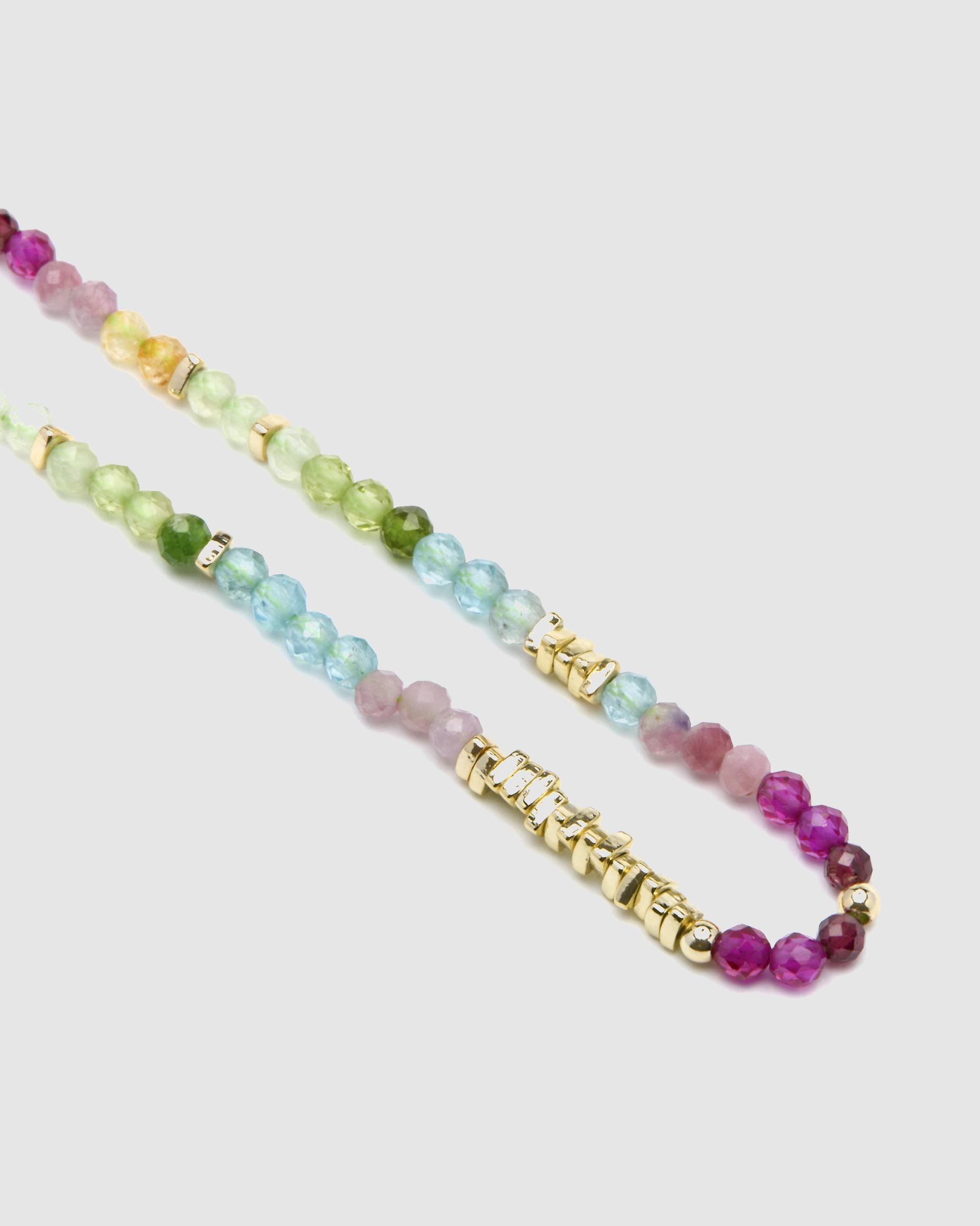 Colar Pide Un Deseo de Prata de Lei 925 com Acabamento em Ouro de 18 Quilates e Zirconita Multicolor Ouro-6