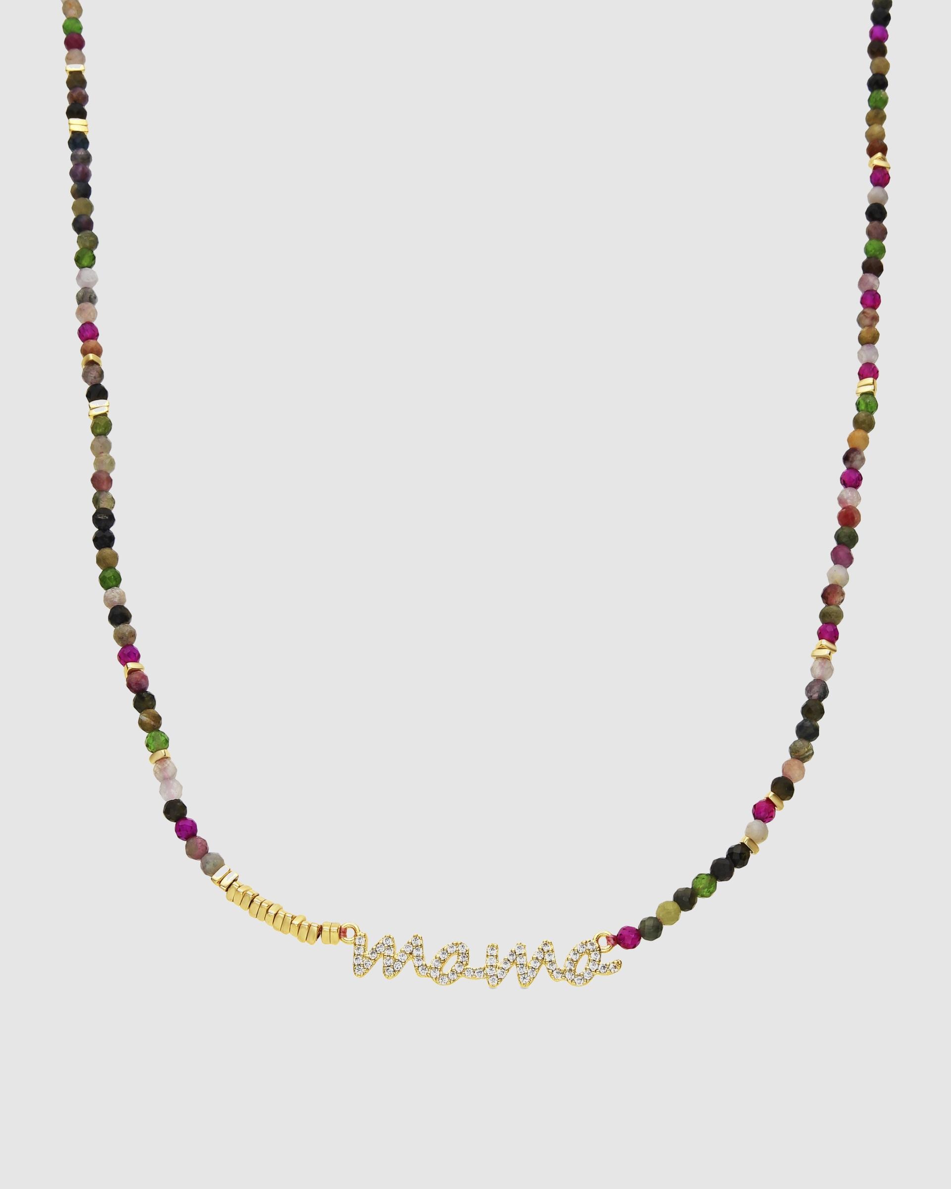 Colar Special Edition de Prata de Lei 925 com Acabamento em Ouro de 18 Quilates e Turmalina Multicolor Ouro / Prata-1