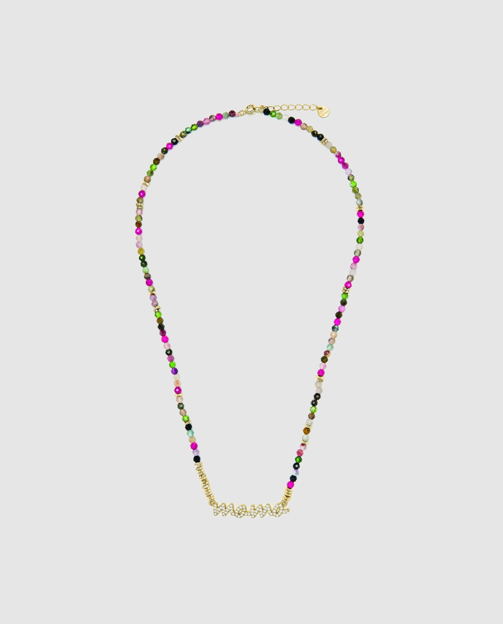Colar Special Edition de Prata de Lei 925 com Acabamento em Ouro de 18 Quilates e Turmalina Multicolor Ouro / Prata-3