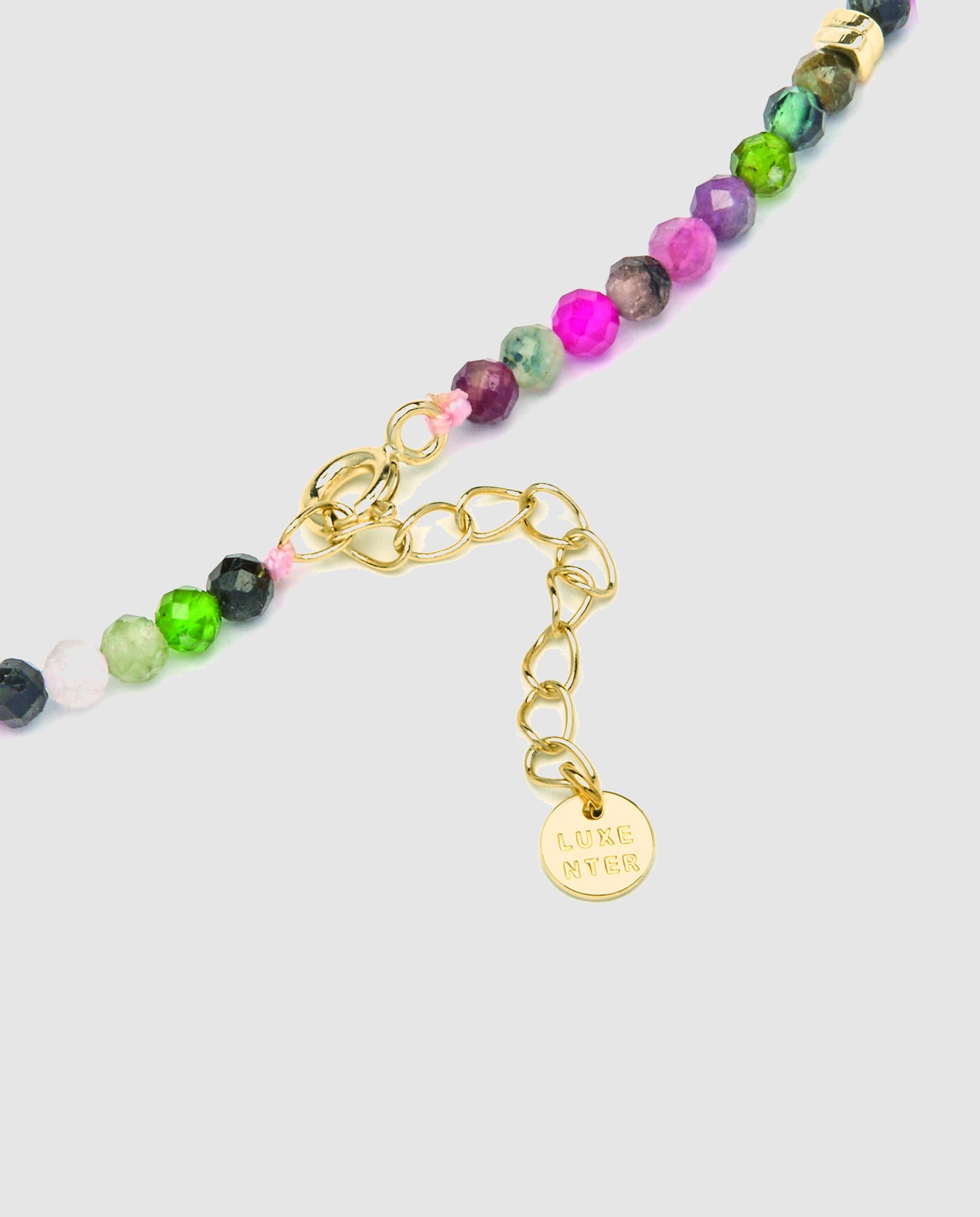 Colar Special Edition de Prata de Lei 925 com Acabamento em Ouro de 18 Quilates e Turmalina Multicolor Ouro / Prata-5