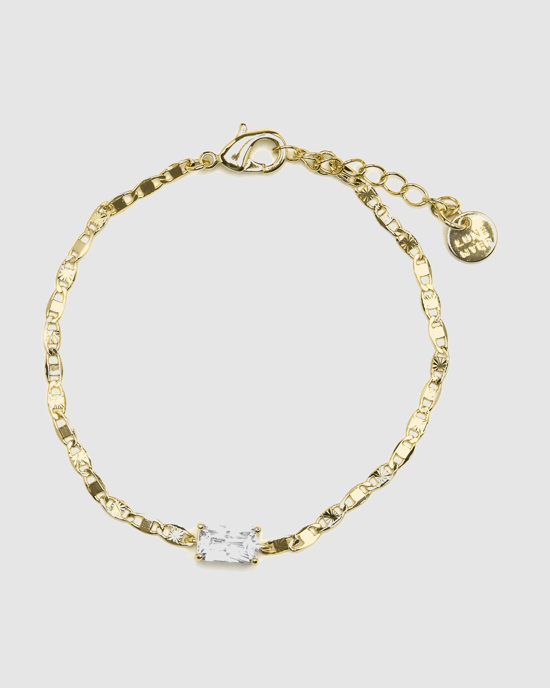 Pulseira Momentos para Brilhar de Prata de Lei 925 Acabada em Ouro de 18 Quilates com Zirconita Brilhante Ouro-3