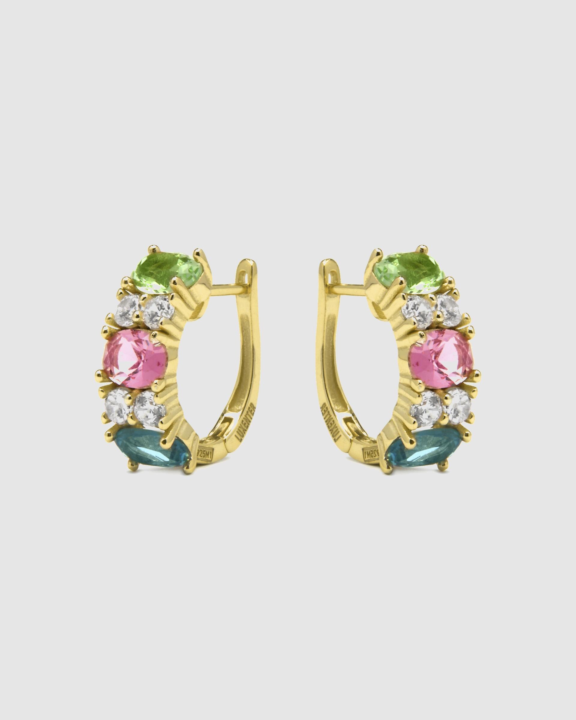 Brincos de Argola Atelier de Prata de Lei 925 com Acabamentos em Ouro de 18 Quilates Ouro-3