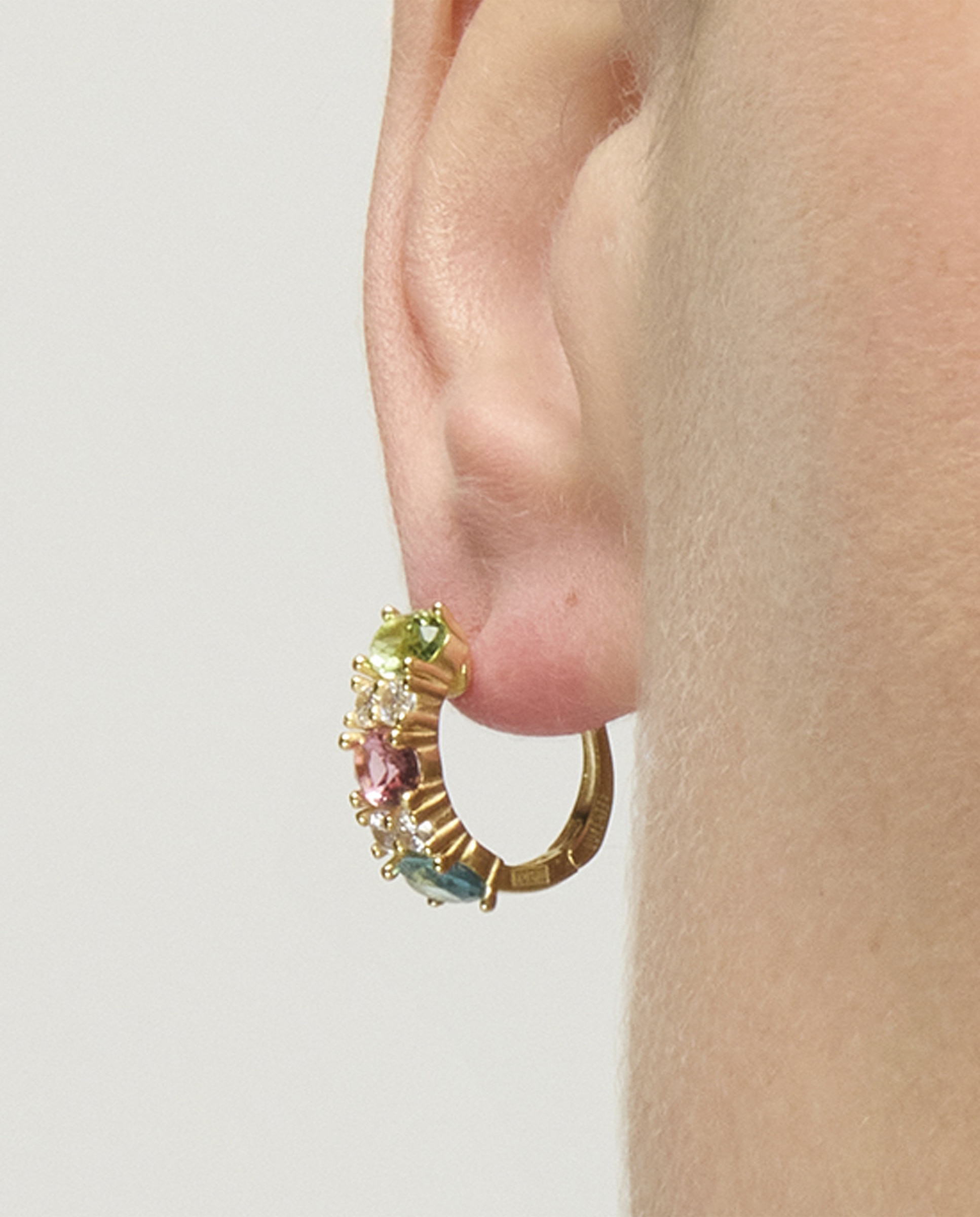 Brincos de Argola Atelier de Prata de Lei 925 com Acabamentos em Ouro de 18 Quilates Ouro-4