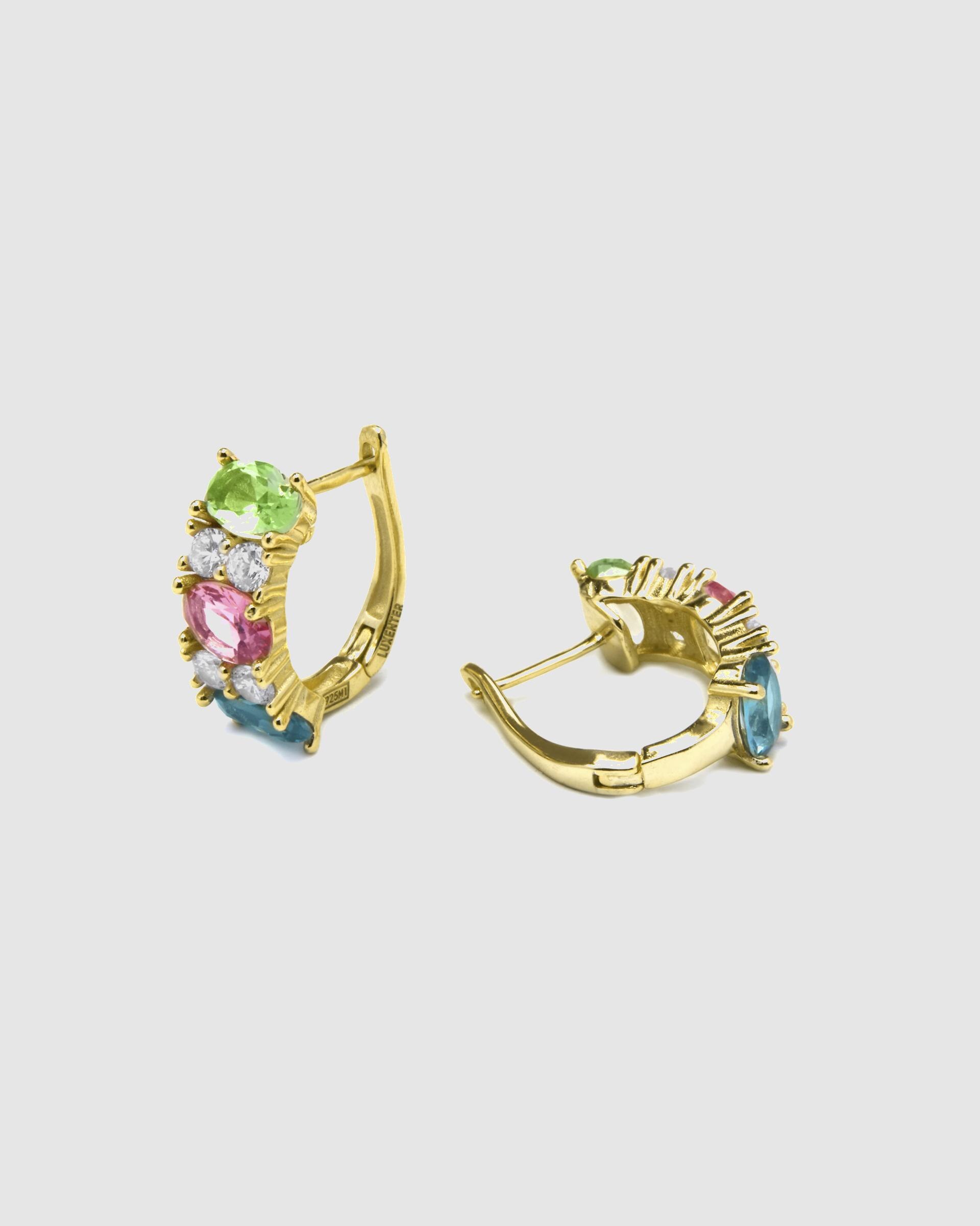 Brincos de Argola Atelier de Prata de Lei 925 com Acabamentos em Ouro de 18 Quilates Ouro-5