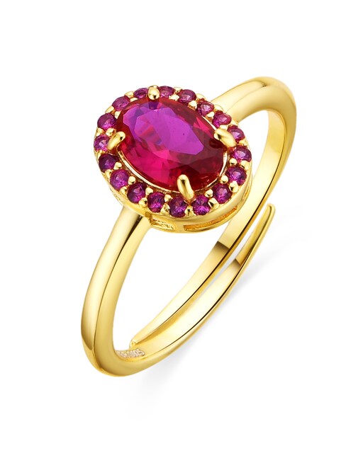 Imagem 0 de Anel Atelier com Acabamento em Ouro de 18k com Zirconita Rubi