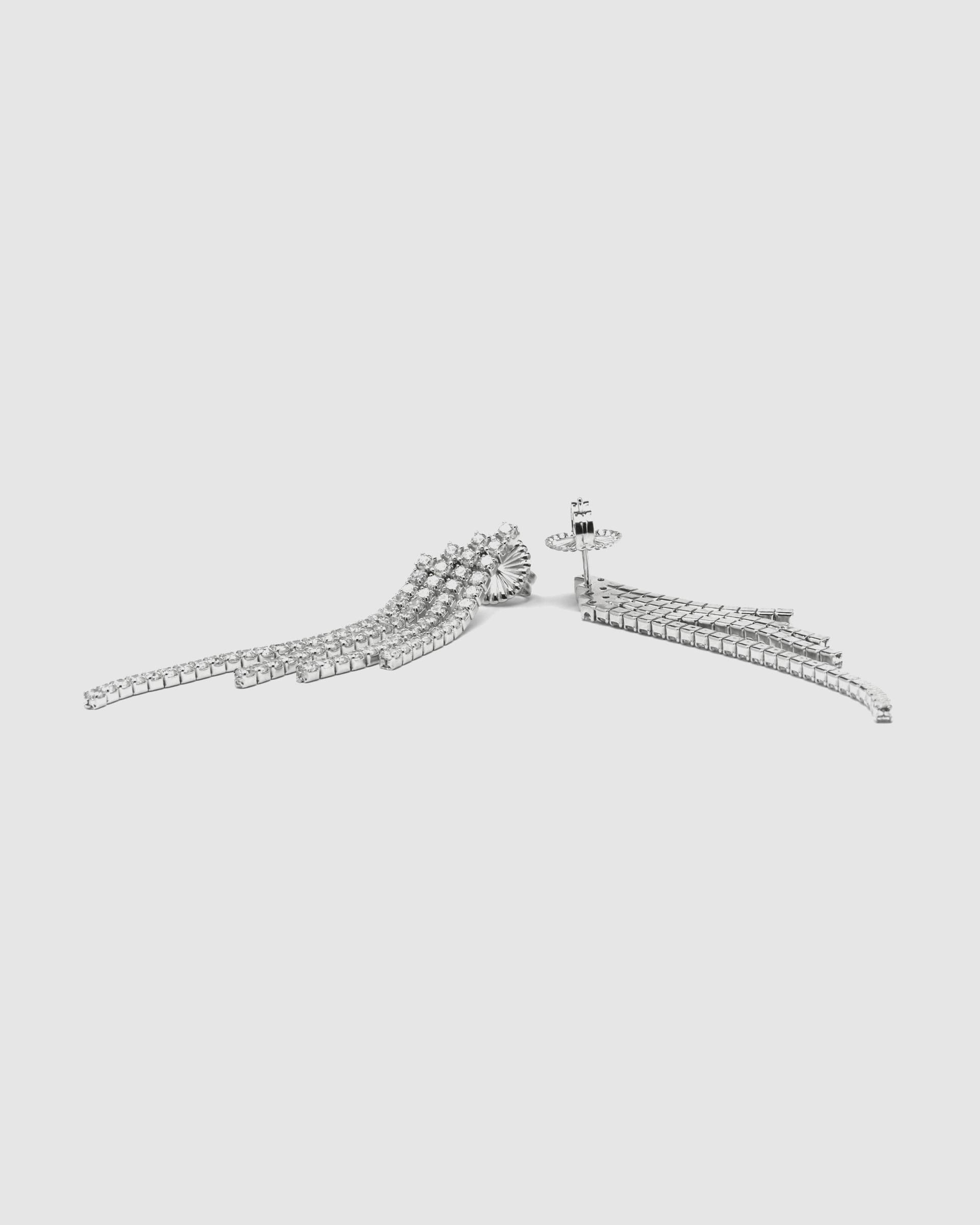 Brincos Momentos para Brilhar de Prata de Lei 925 com Acabamentos em Ródio e Zirconita Brilhante Prata brilhante / Transparente-6