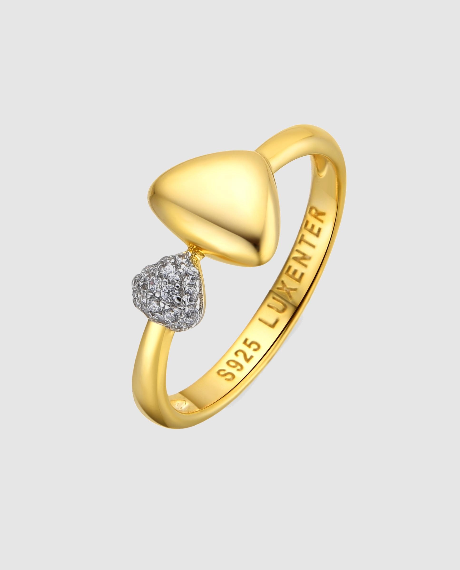 Anel Momentos para Brilhar de Prata de Lei 925 com Acabamento em Ouro de 18 Quilates e Zirconita Brilhante Amarelo-1