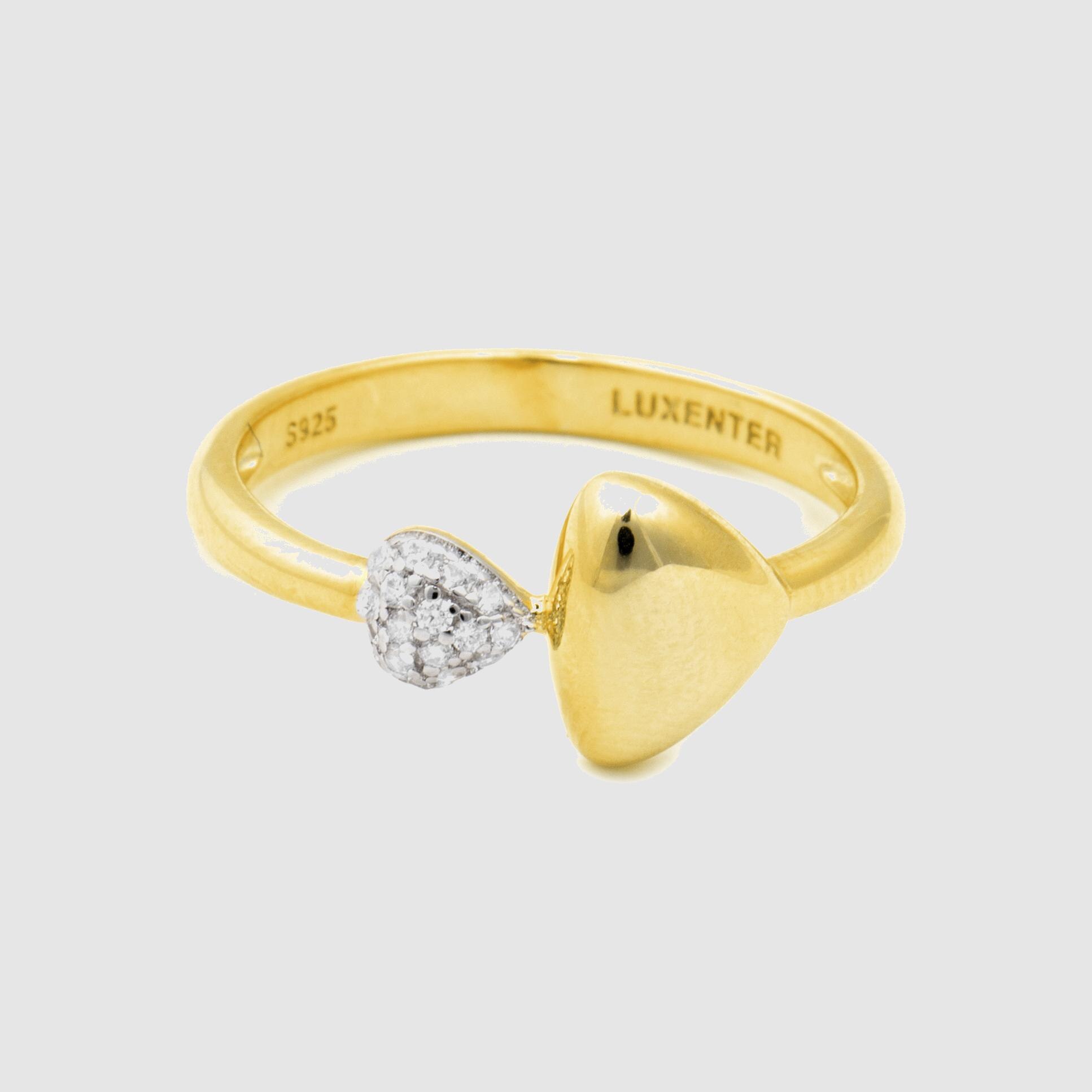 Anel Momentos para Brilhar de Prata de Lei 925 com Acabamento em Ouro de 18 Quilates e Zirconita Brilhante Amarelo-5