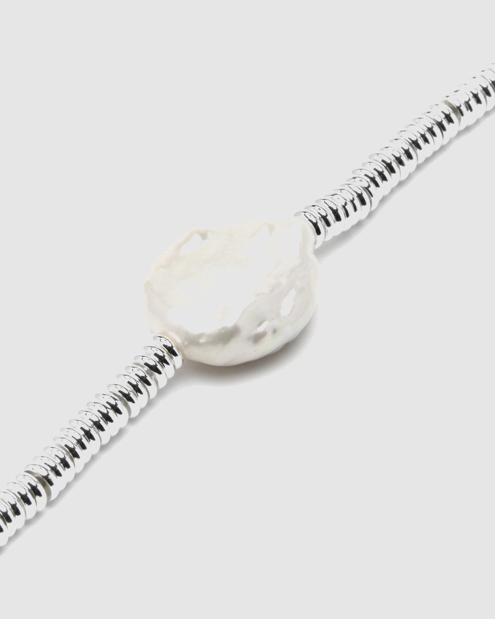 Pulseira de Corrente Momentos para Brilhar de Prata de Lei 925 Acabada em Ródio com Pérola Prata-5