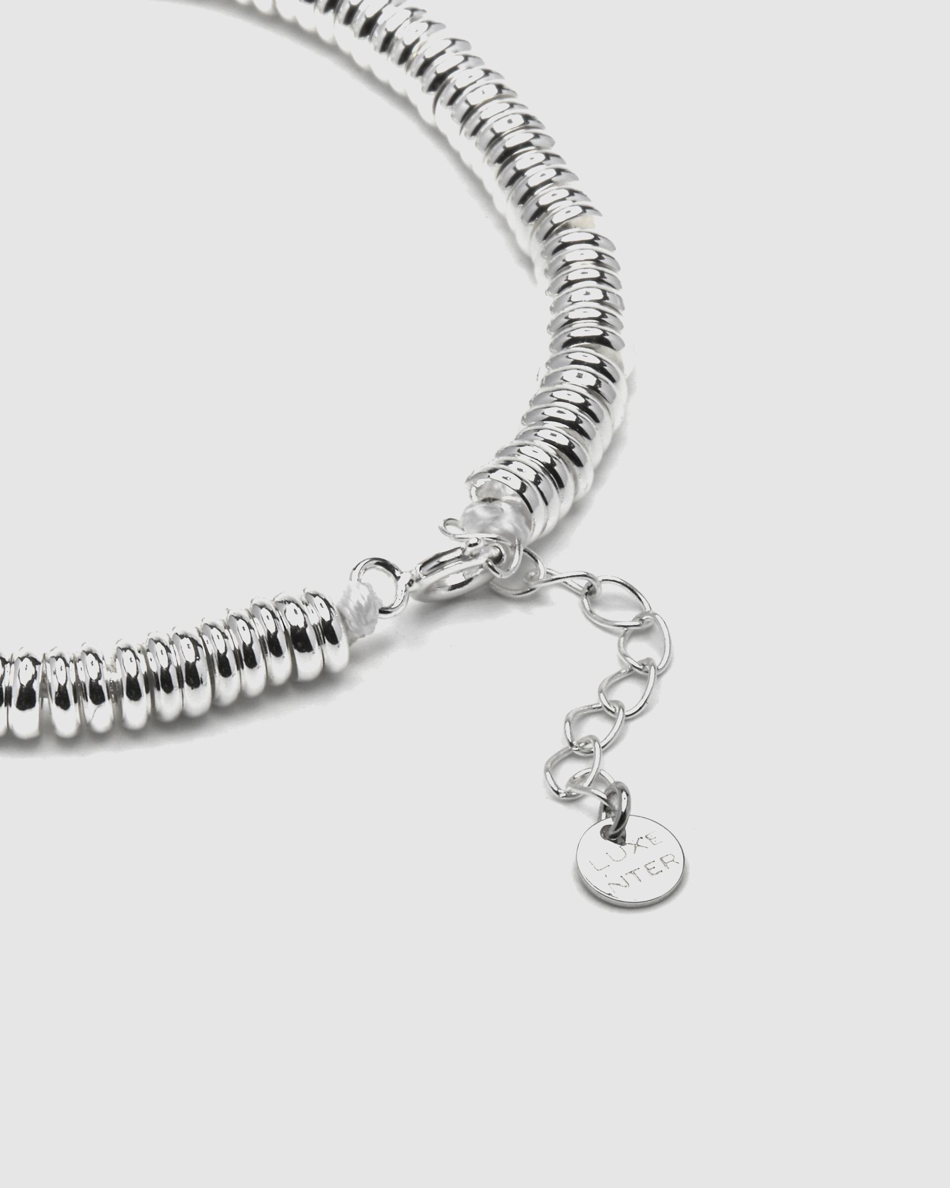 Pulseira de Corrente Momentos para Brilhar de Prata de Lei 925 Acabada em Ródio com Pérola Prata-6