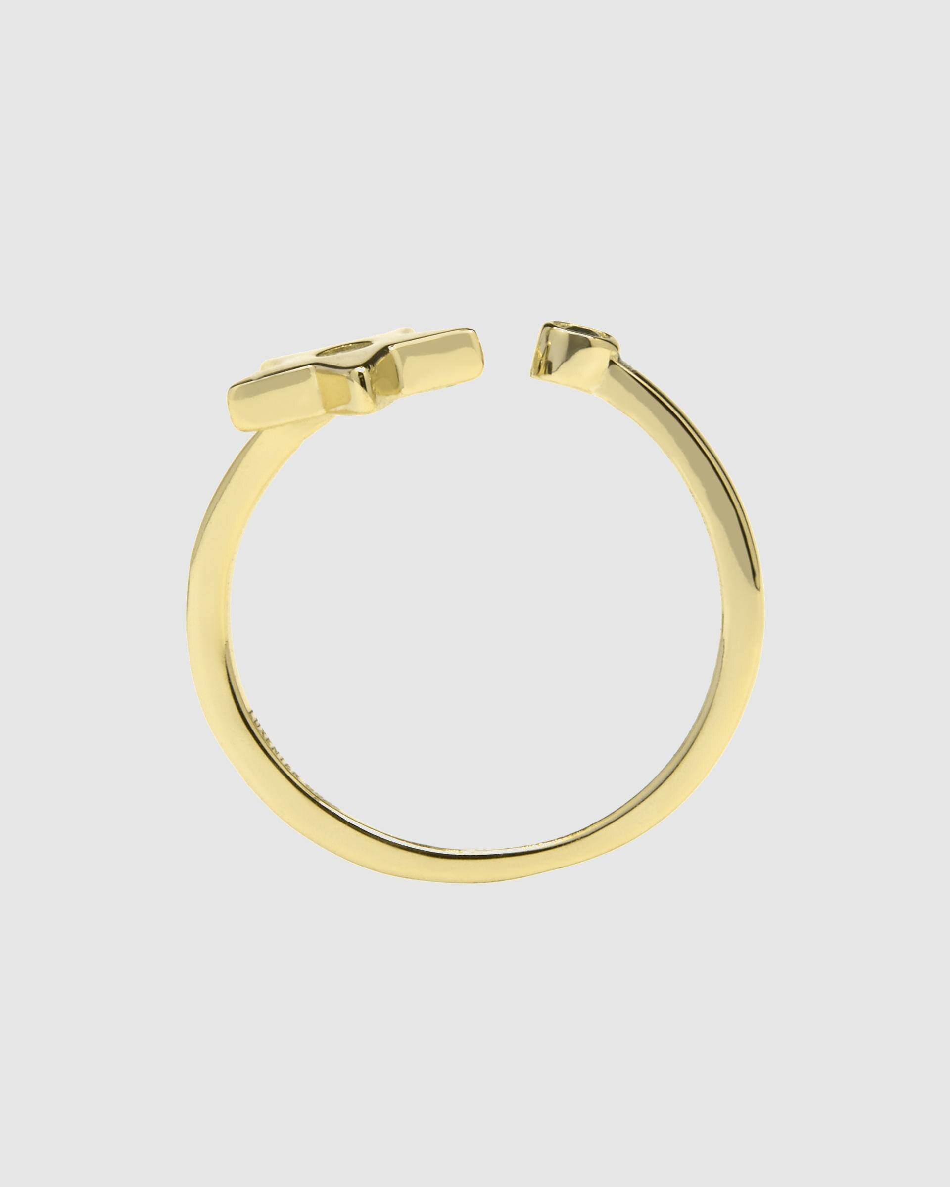 Anel Ajustável Pide Un Deseo de Prata de Lei 925 com Acabamento em Ouro de 18 Quilates e Zirconita Multicolor Multicolor-7