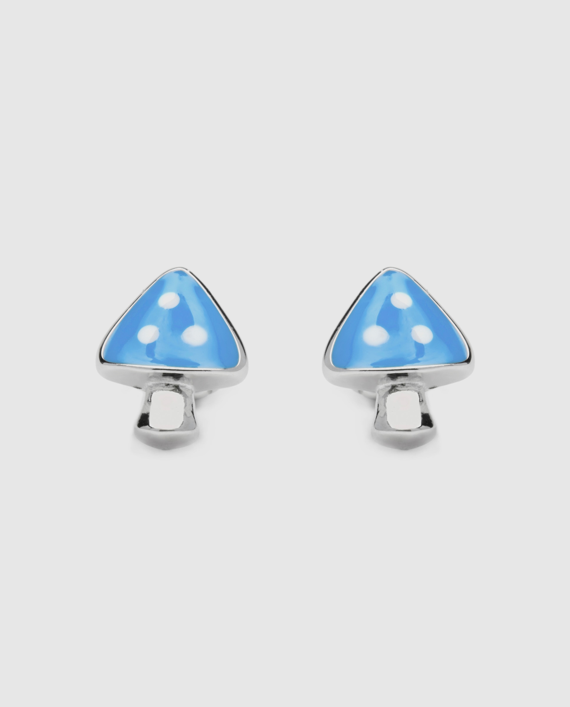 Imagem 0 de Brincos Kids And Baby de Prata de Lei 925 com Acabamento em Ródio e Lacado Azul