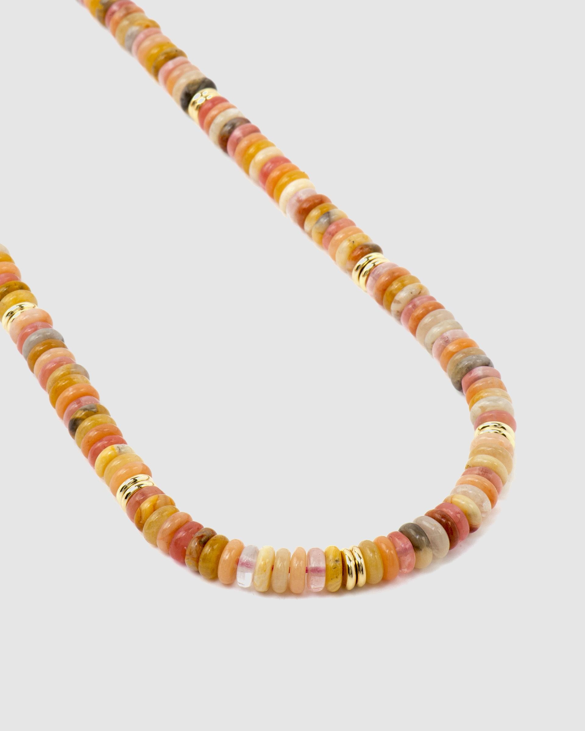 Colar Boho com Acabamento em Ouro de 18 Quilates com Pedra Natural Multicolor Ouro-6