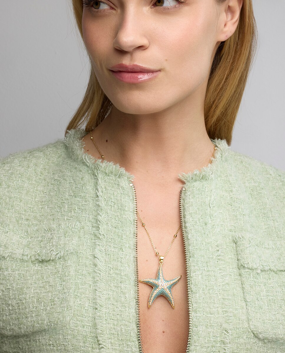 Colar Boho com Acabamento em Ouro de 18 Quilates e Pérola Ouro-2