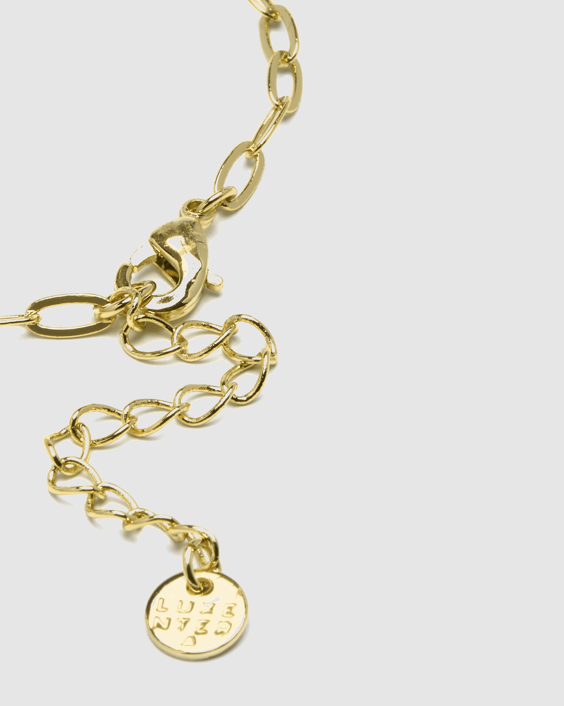 Pulseira com Charms Boho Acabada em Ouro de 18 Quilates com Esmalte Azul Ouro-6