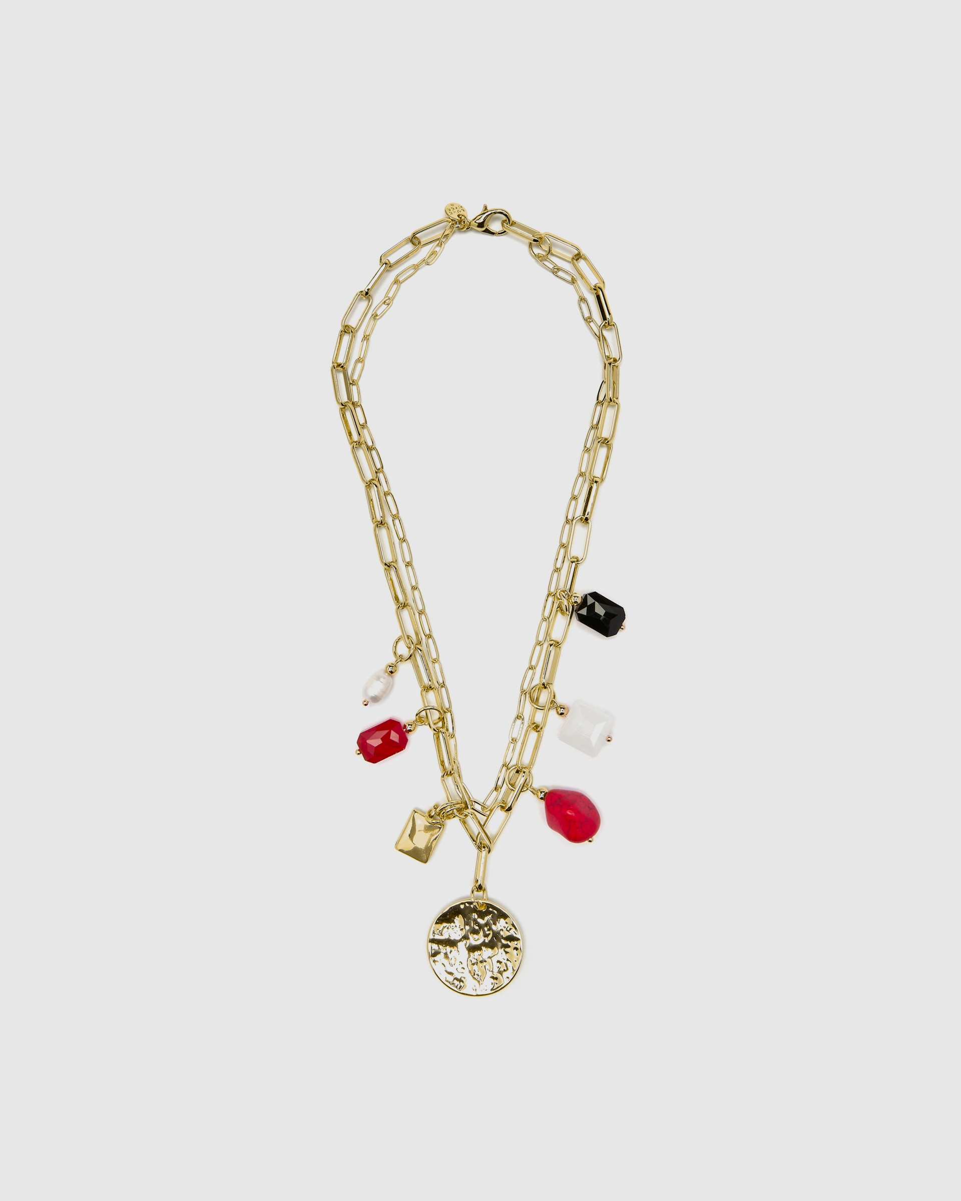 Colar Boho com Acabamento em Ouro de 18 Quilates com Coral Ouro-3