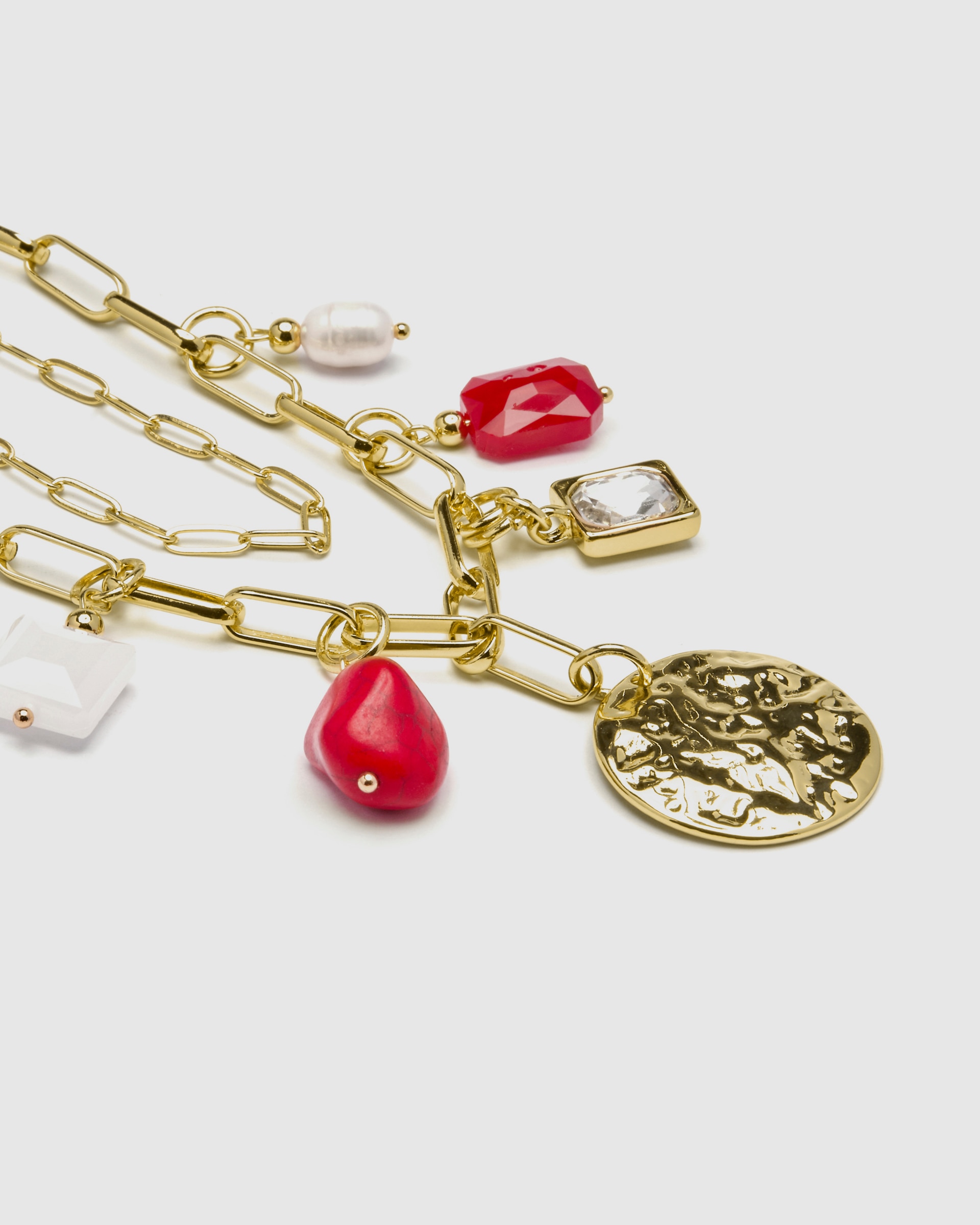 Colar Boho com Acabamento em Ouro de 18 Quilates com Coral Ouro-5