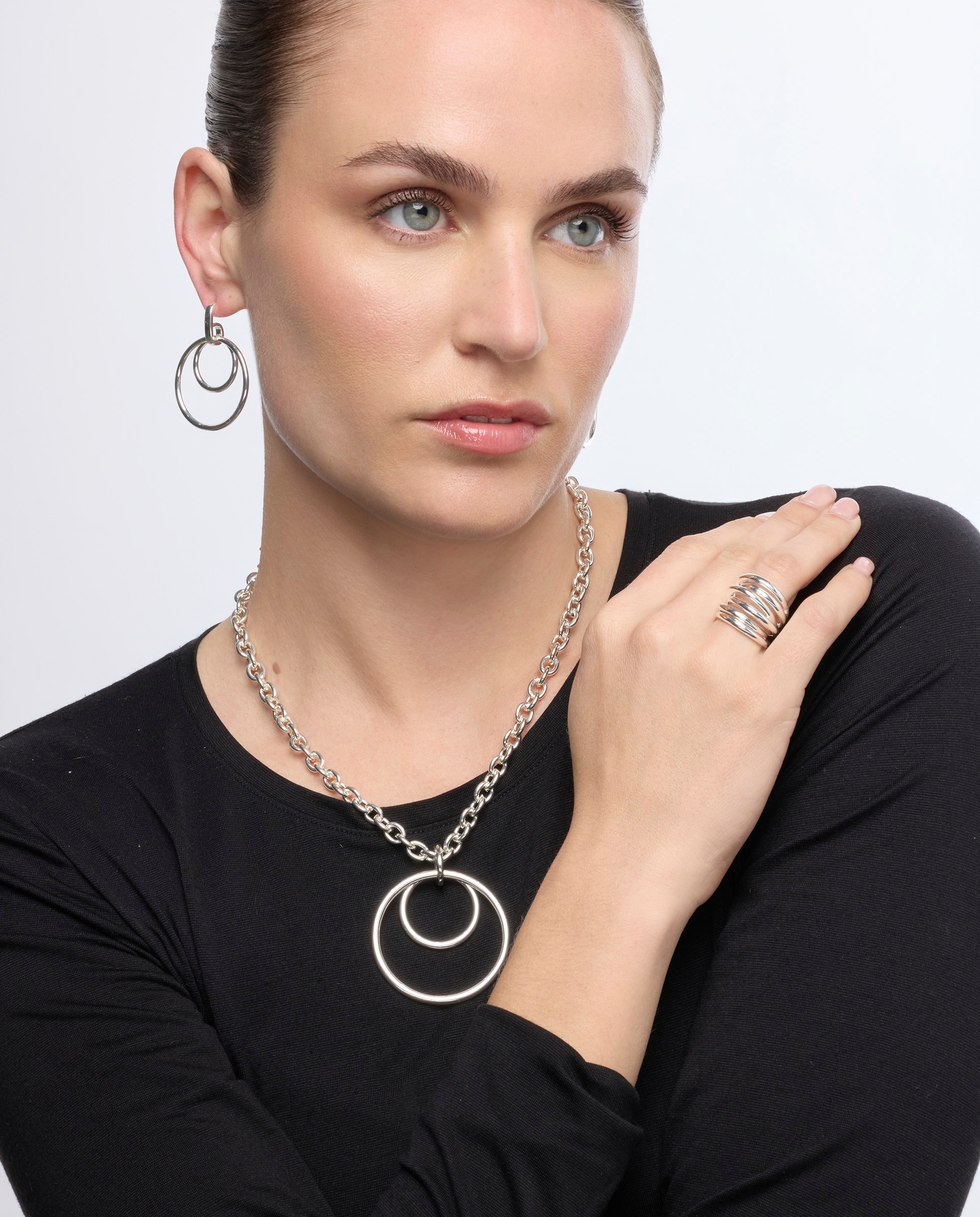 Colar Boho com Acabamento em Ródio Prata metalizada-5