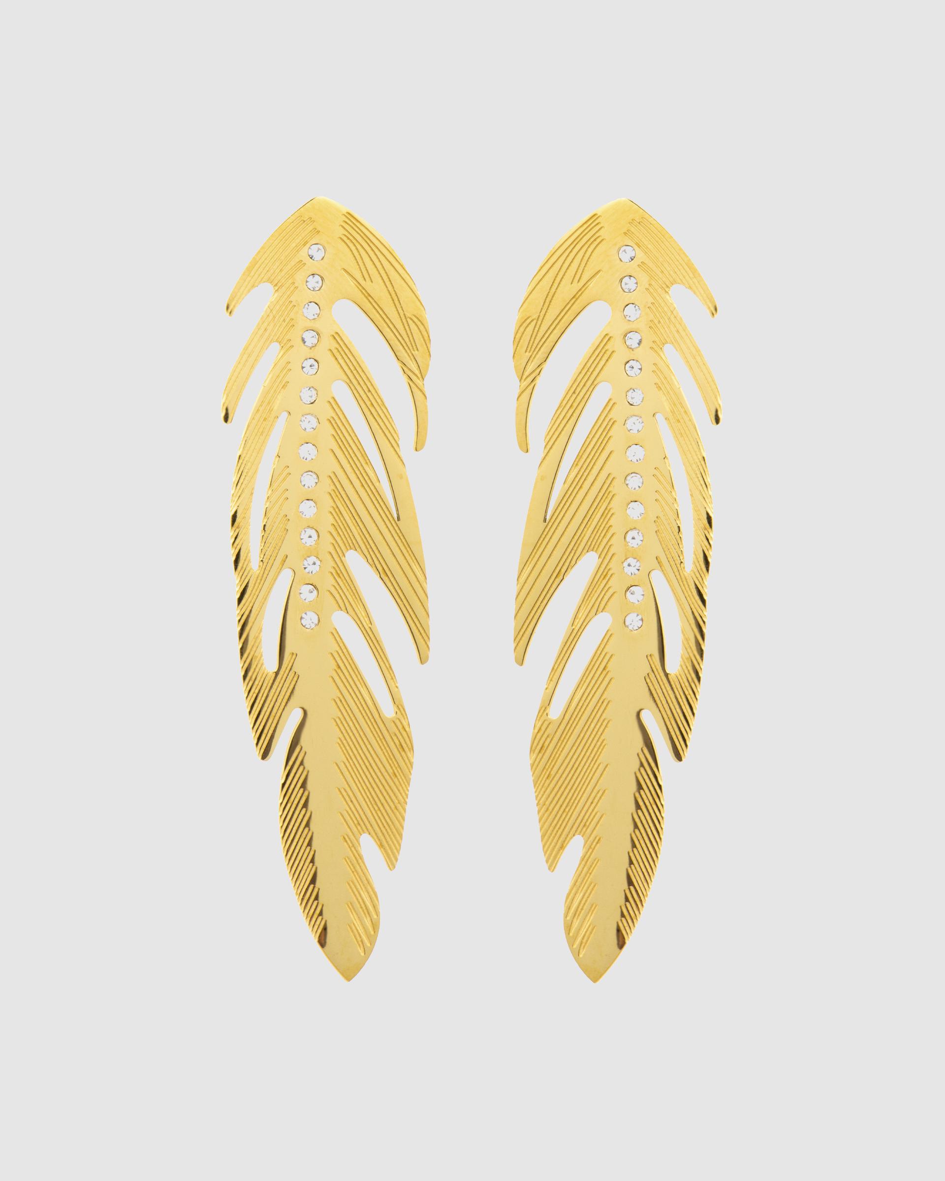 Brincos Boho com Acabamentos em Ouro de 18 Quilates Ouro-1