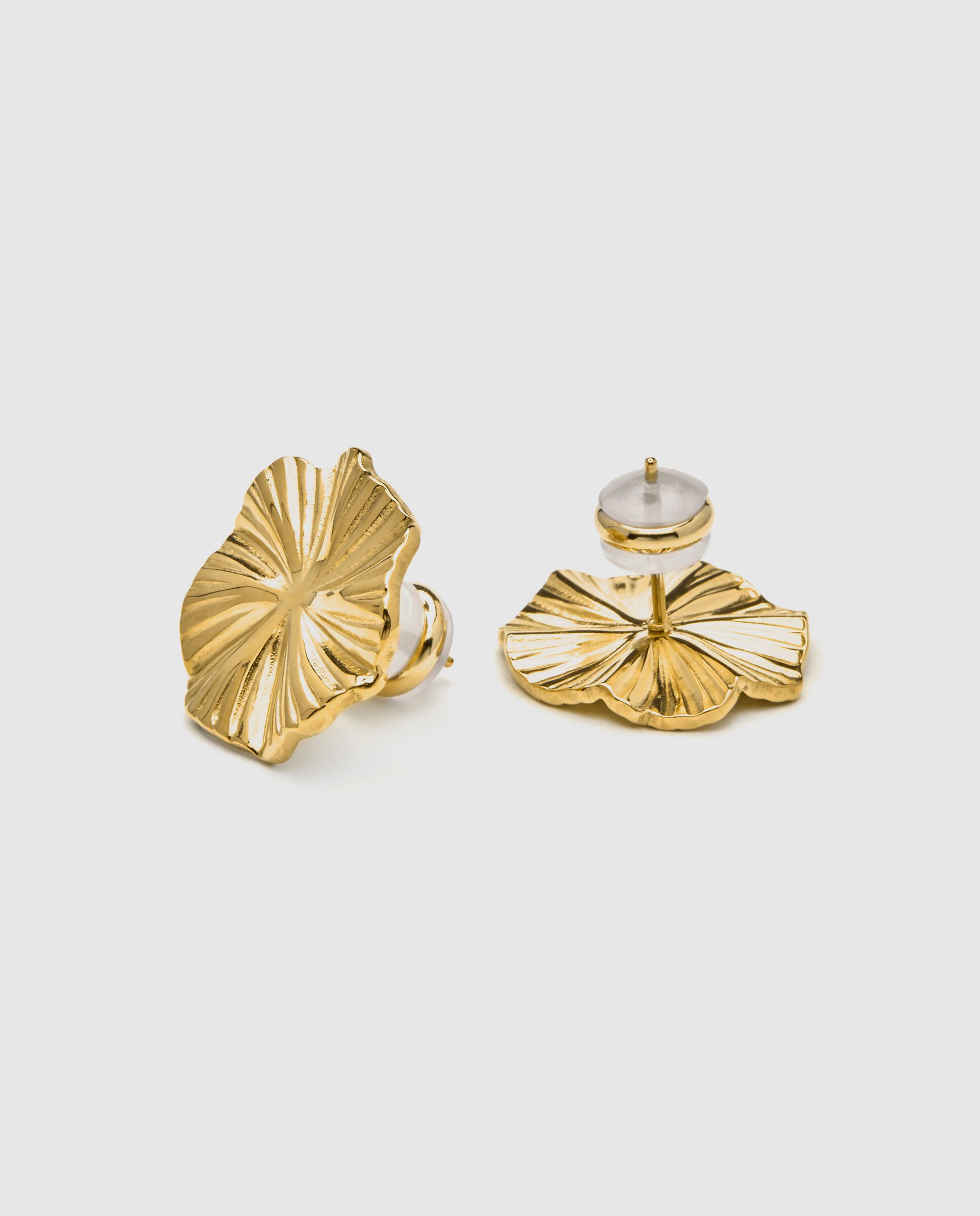 Brincos Dodki de Aço com Acabamentos em Ouro Amarelo de 18 Quilates Ouro-6
