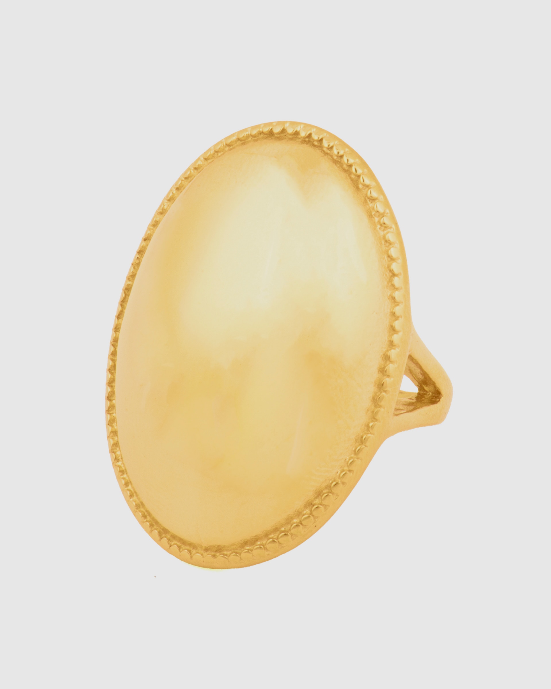 Anel de Aço Ajustável Boho de Aço com Acabamento em Ouro de 18 Quilates Ouro-1