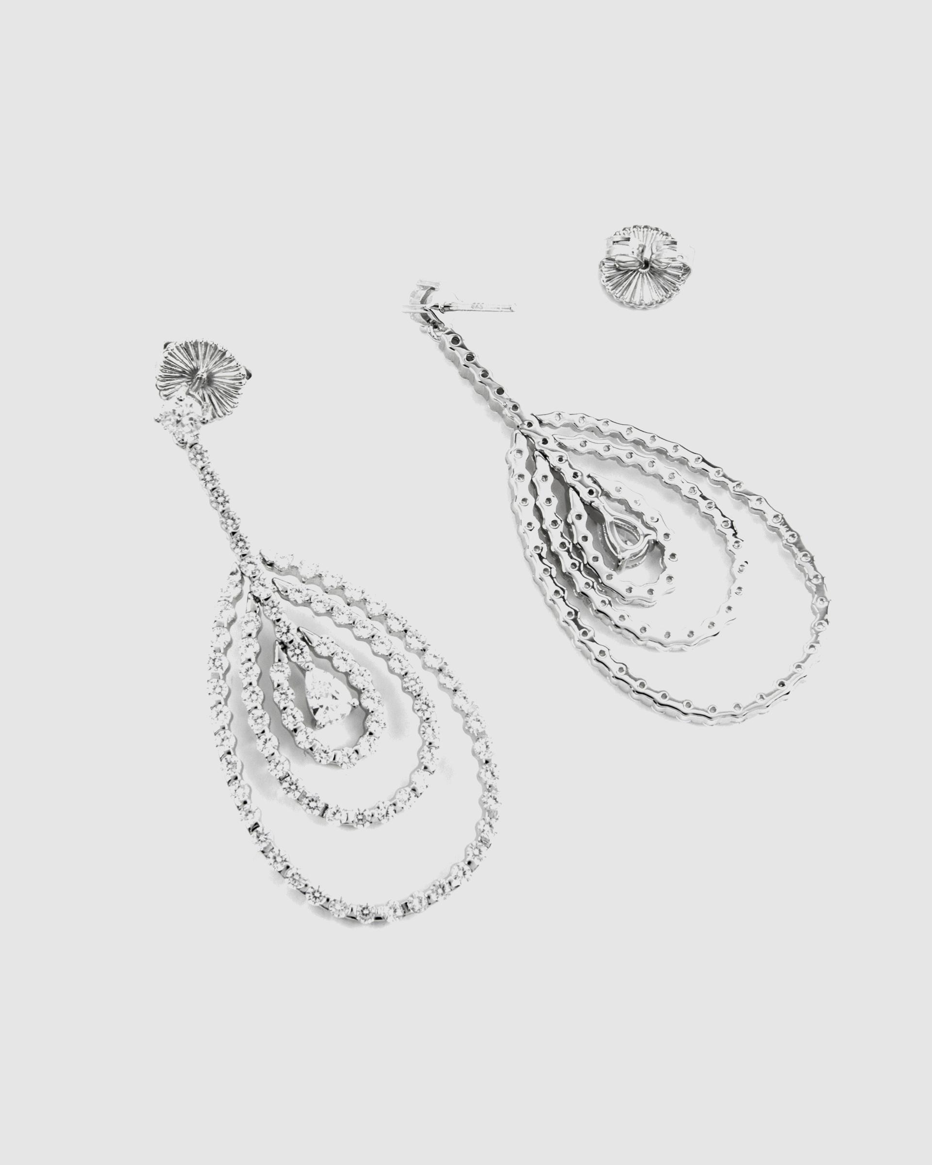 Brincos Momentos para Brilhar de Prata de Lei 925 com Acabamentos em Ródio e Zirconita Brilhante Prata brilhante / Transparente-5