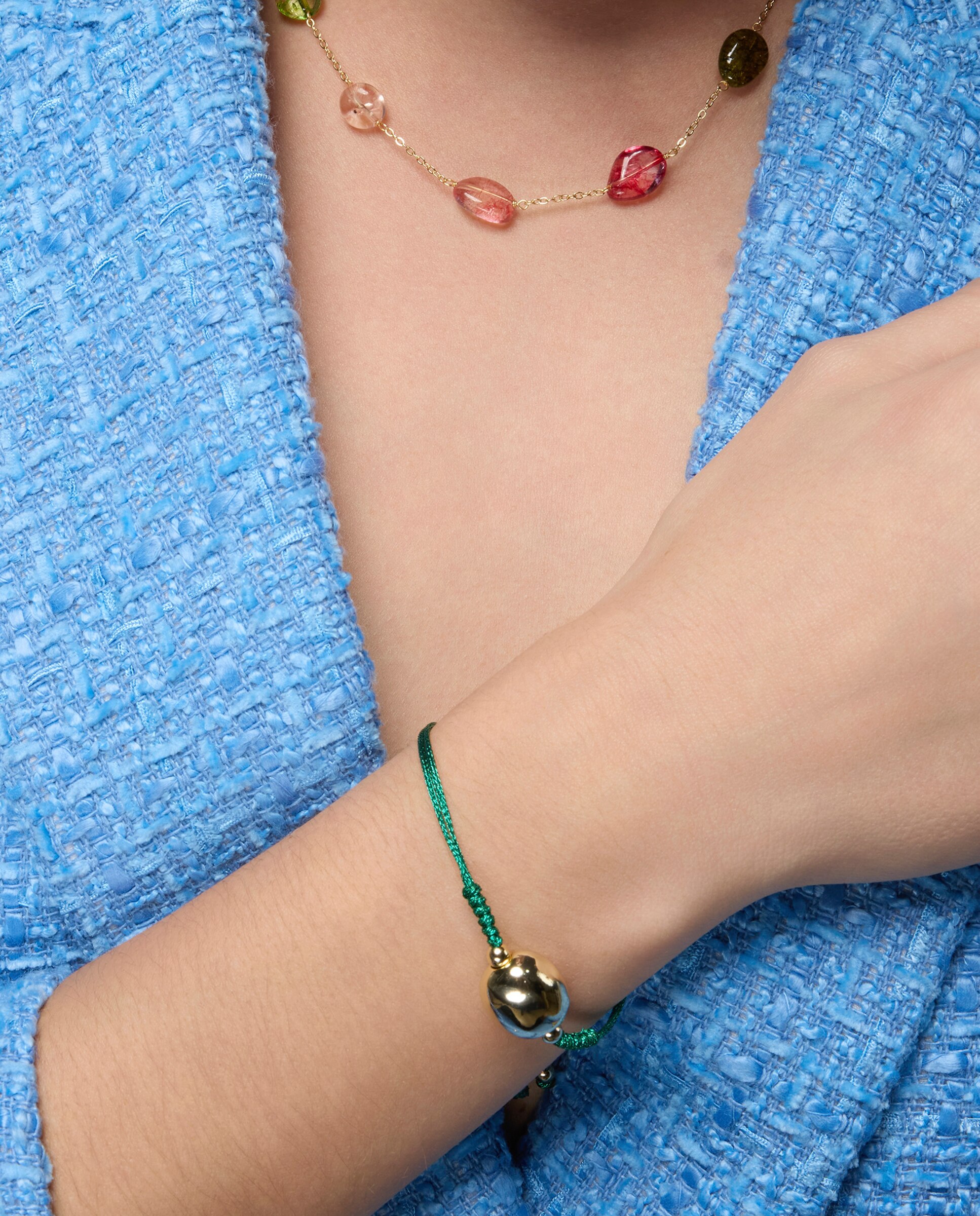 Pulseira de Corrente Momentos para Brilhar de Prata de Lei 925 Acabada em Ouro de 18 Quilates Ouro-5