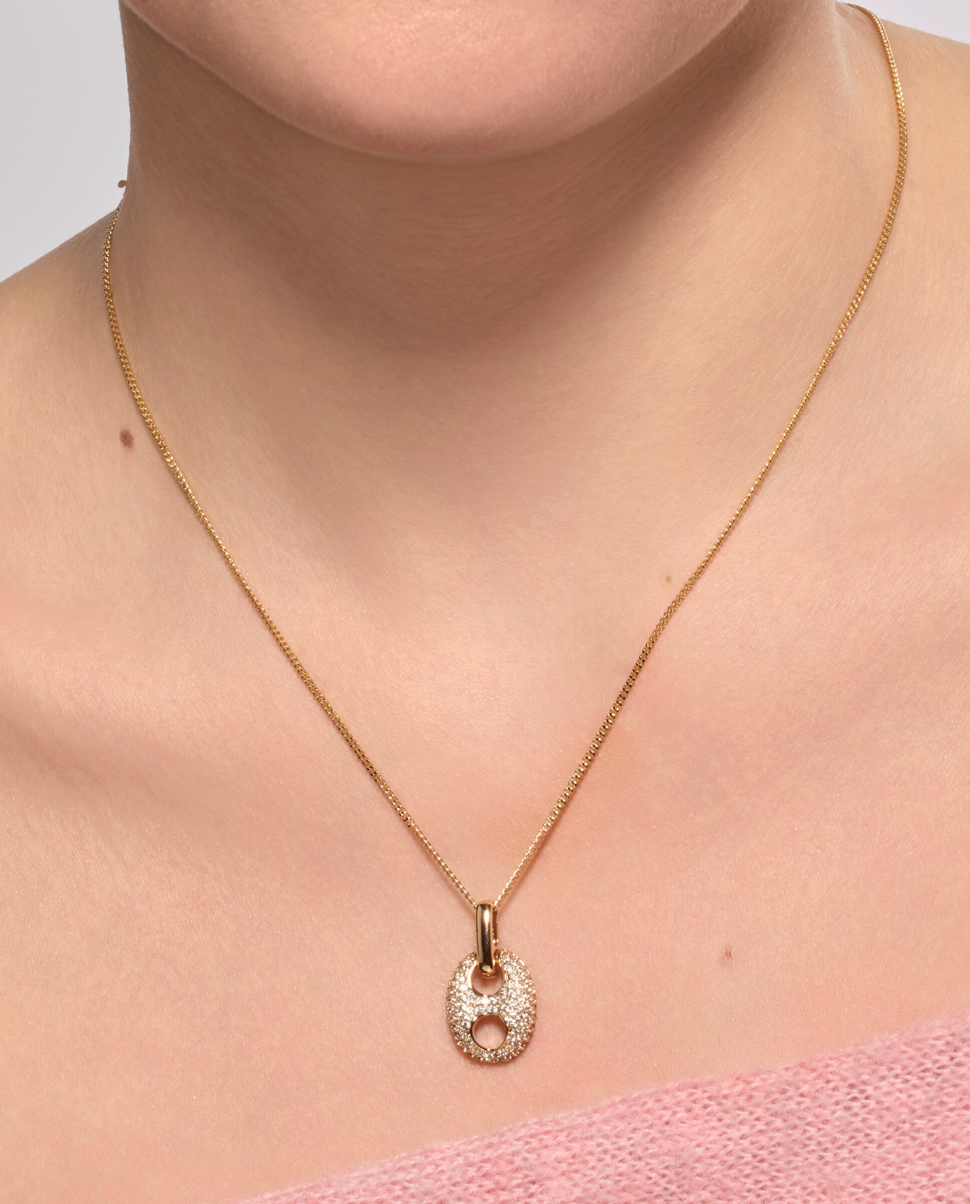 Colar África Acabado em Ouro Amarelo de 18 Quilates com Zirconita Brilhante Ouro-4