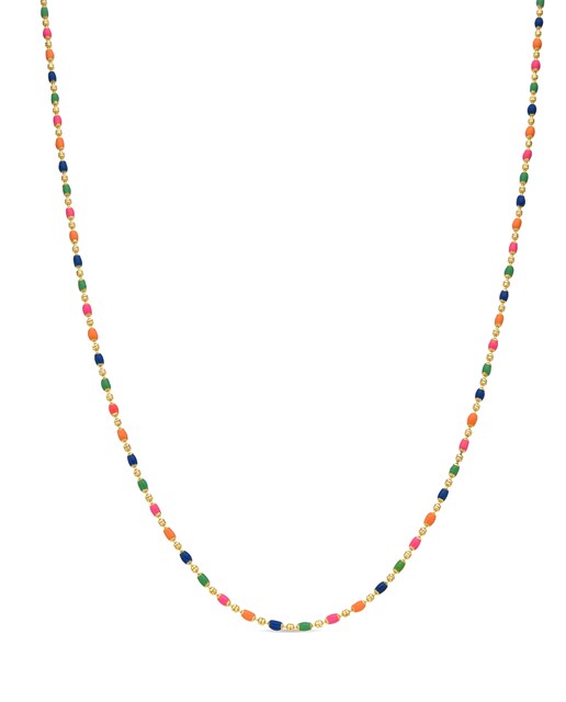 Imagem 0 de Colar Africa com Acabamento em Ouro de 18k e Lacado Multicolor