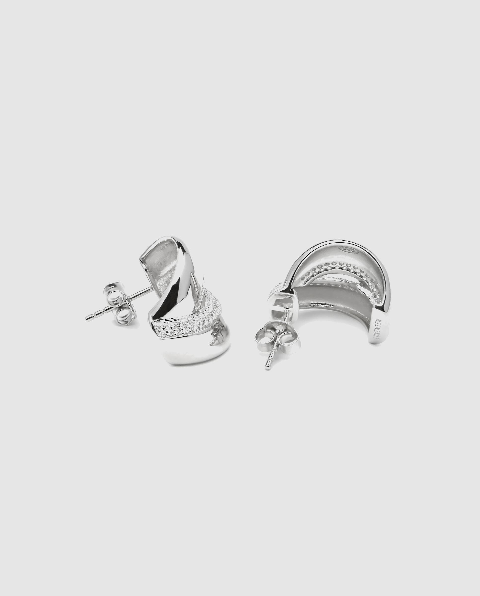 Brincos Momentos para Brilhar de Prata de Lei 925 com Acabamentos em Ródio e Zirconita Brilhante Prata brilhante / Transparente-4