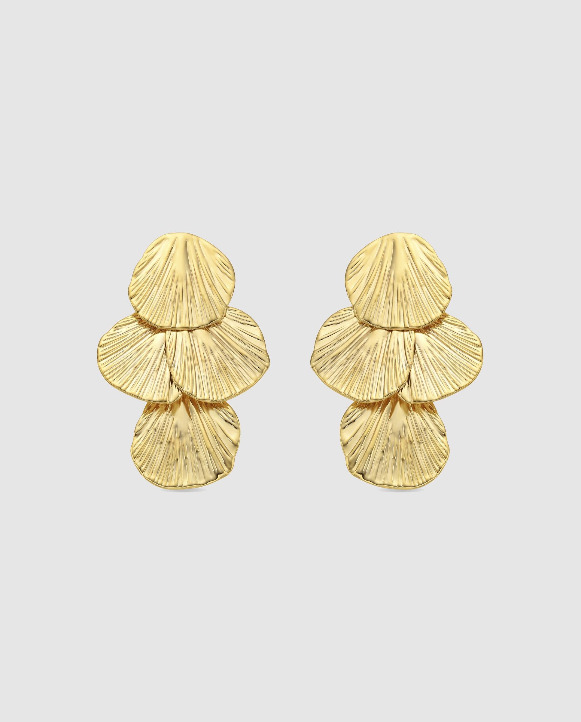Brincos África com Acabamentos em Ouro de 18 Quilates Amarelo-1