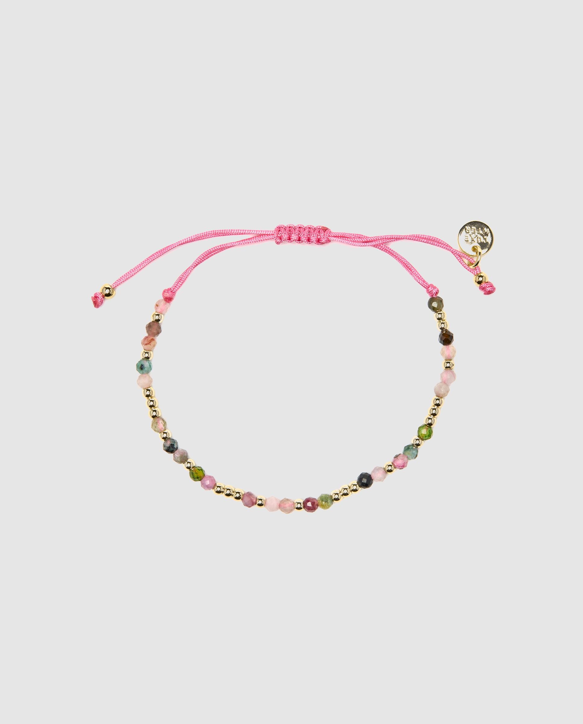 Pulseira de Corrente Boho Acabada em Ouro de 18 Quilates com Turmalina Ouro-3