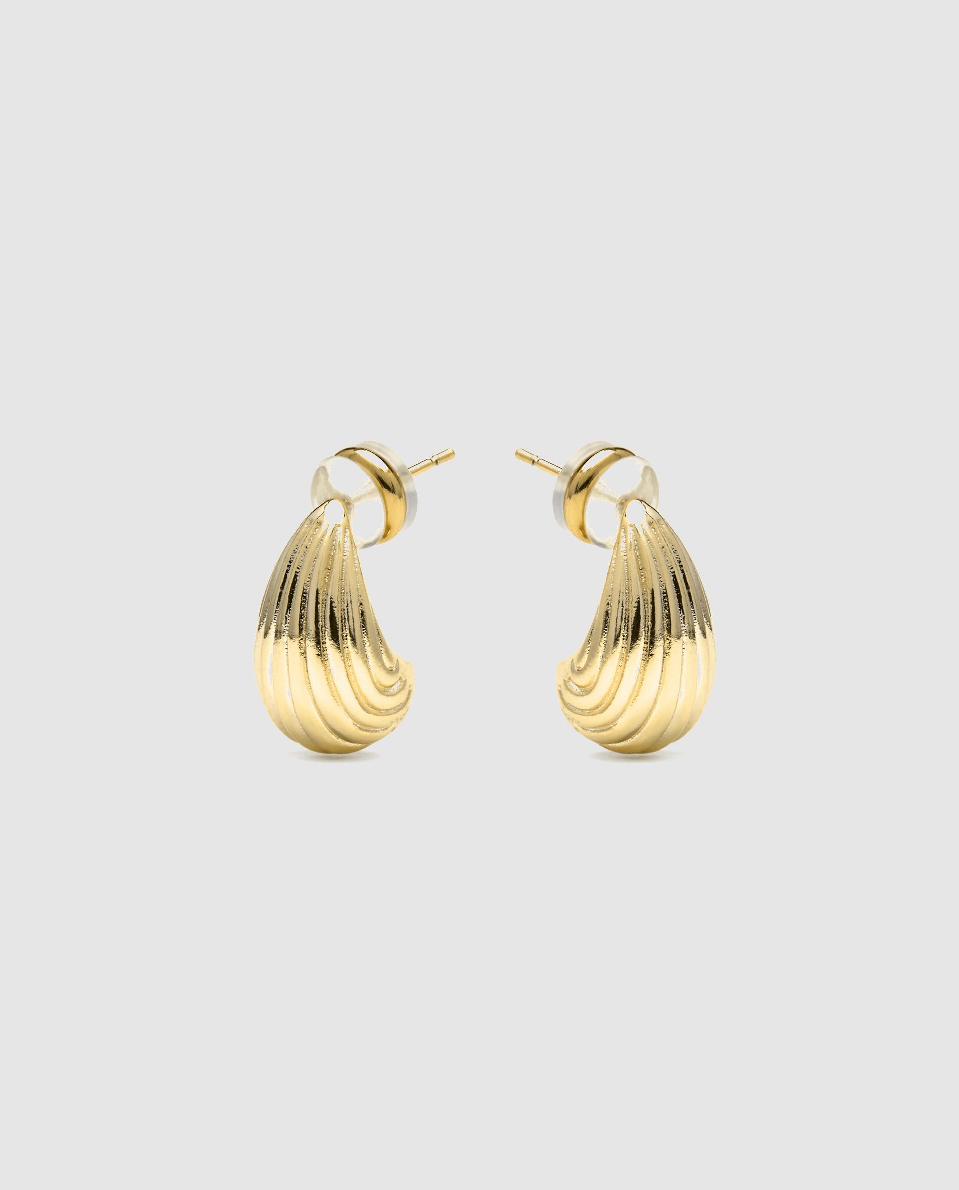 Brincos de Argola Basic Acabados em Ouro de 18 Quilates Ouro-4