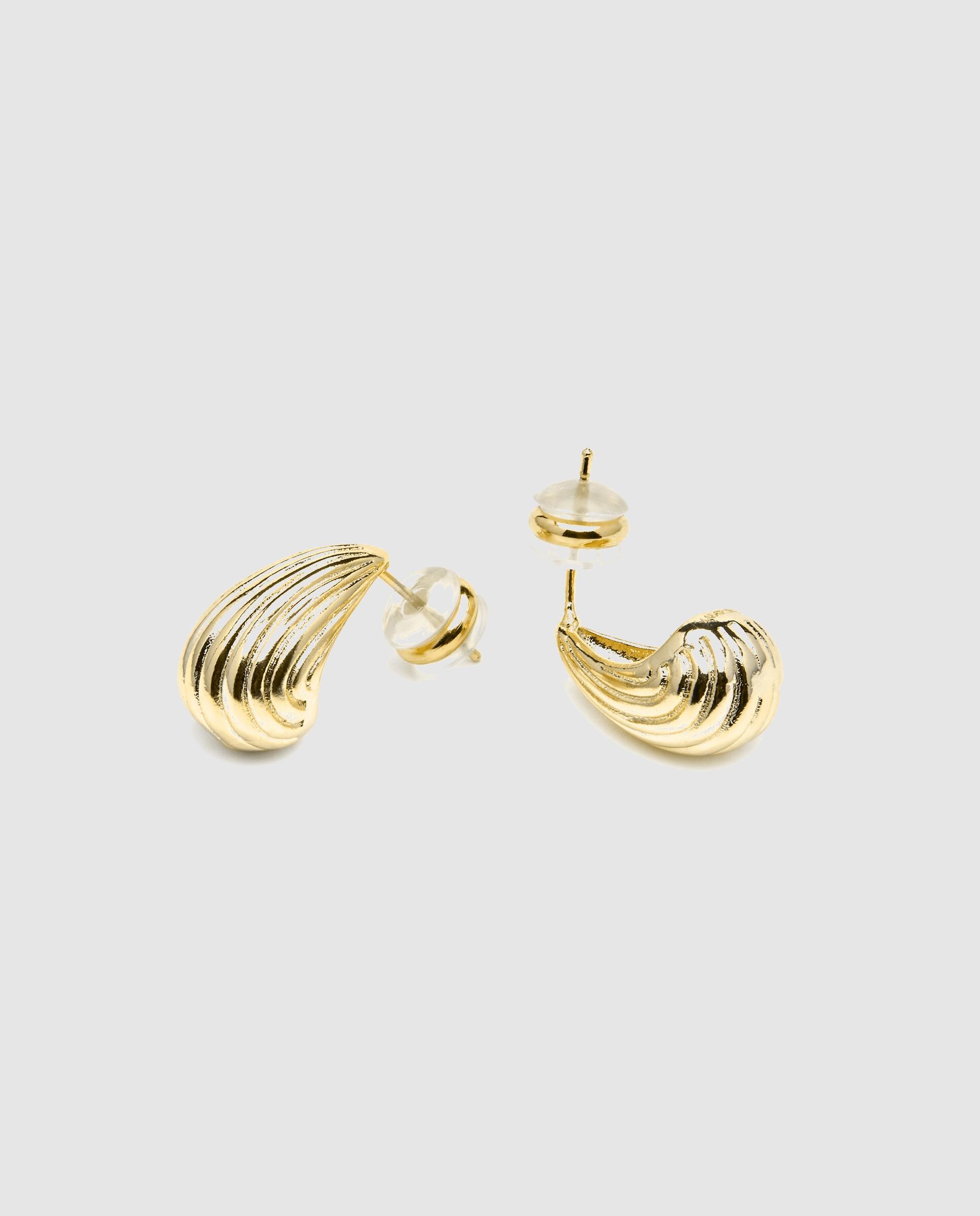 Brincos de Argola Basic Acabados em Ouro de 18 Quilates Ouro-5