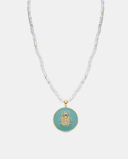 Imagem 0 de Colar Boho com Acabamento em Ouro de 18k com Madrepérola