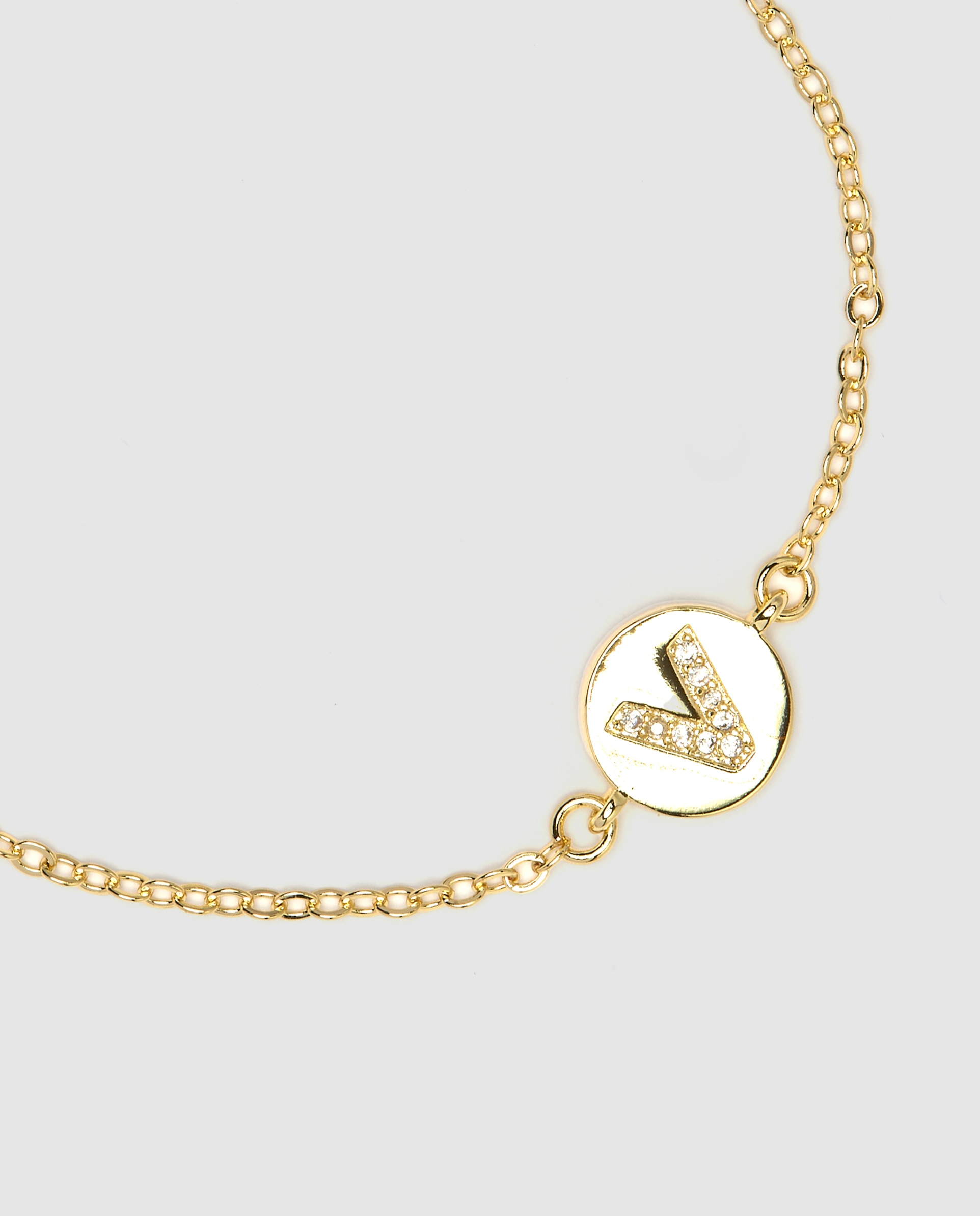 Pulseira de Corrente Personalizada Letras com Zirconita Brilhante Acabada em Ouro Amarelo de 18k Dourado-3