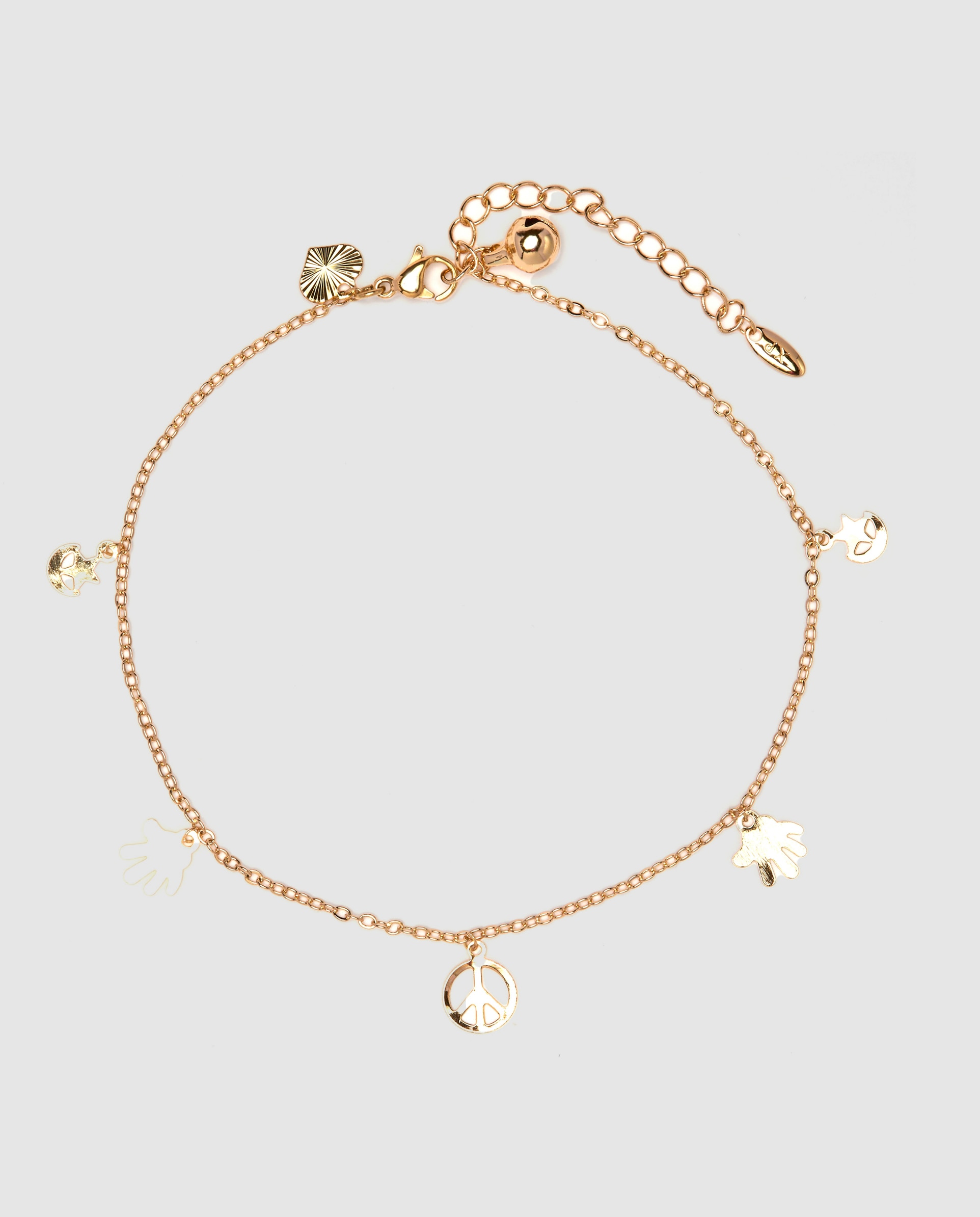 Pulseira de Corrente África Acabada em Ouro Amarelo de 18 Quilates Dourado-3