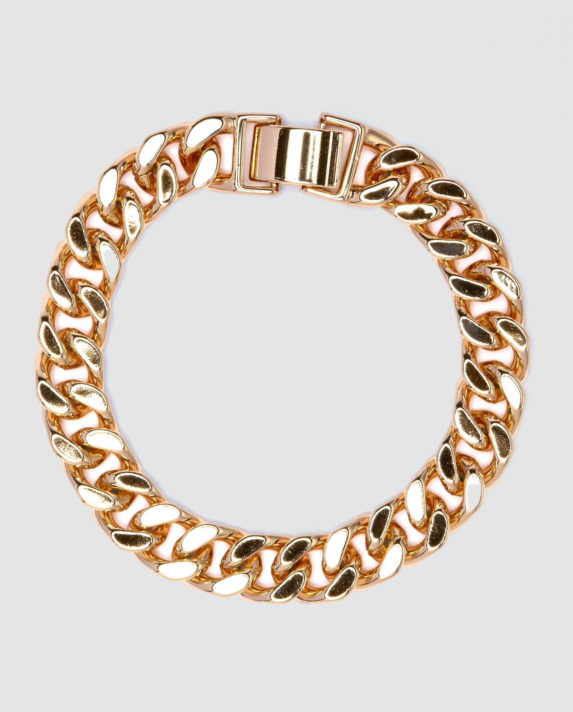 Pulseira de Corrente África Acabada em Ouro Amarelo de 18 Quilates Ouro-3