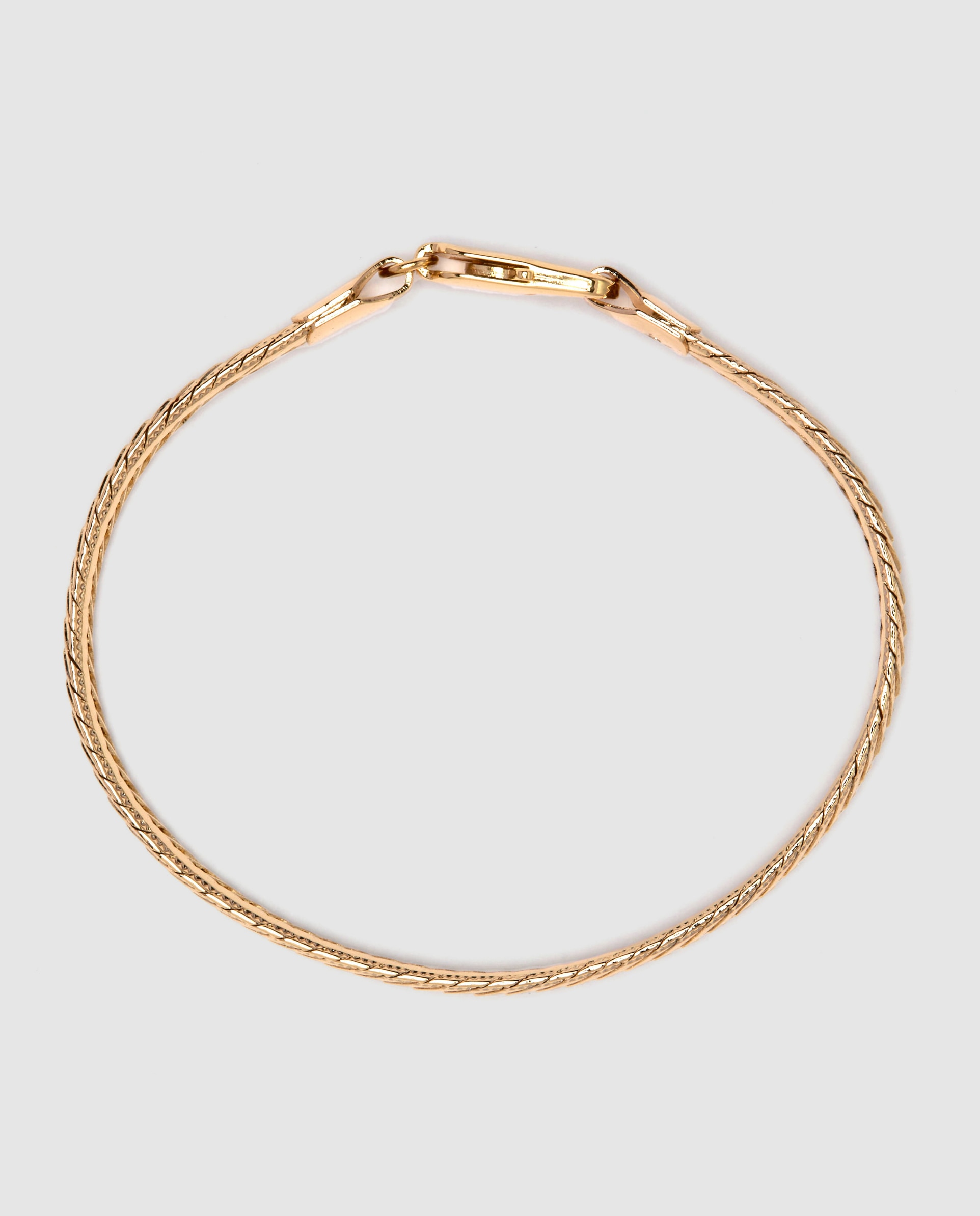 Pulseira de Corrente África Acabada em Ouro Amarelo de 18 Quilates Dourado-4