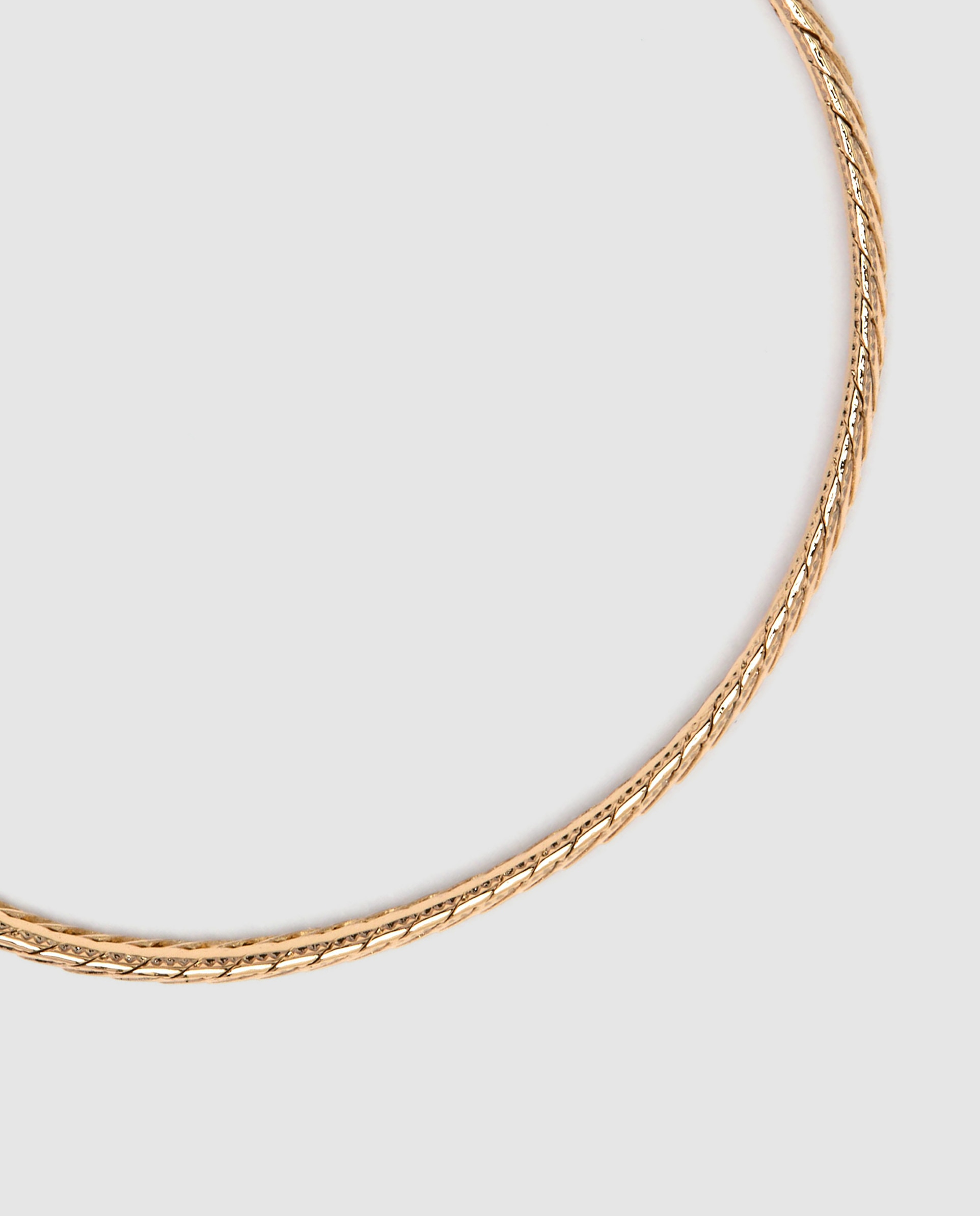 Pulseira de Corrente África Acabada em Ouro Amarelo de 18 Quilates Dourado-5