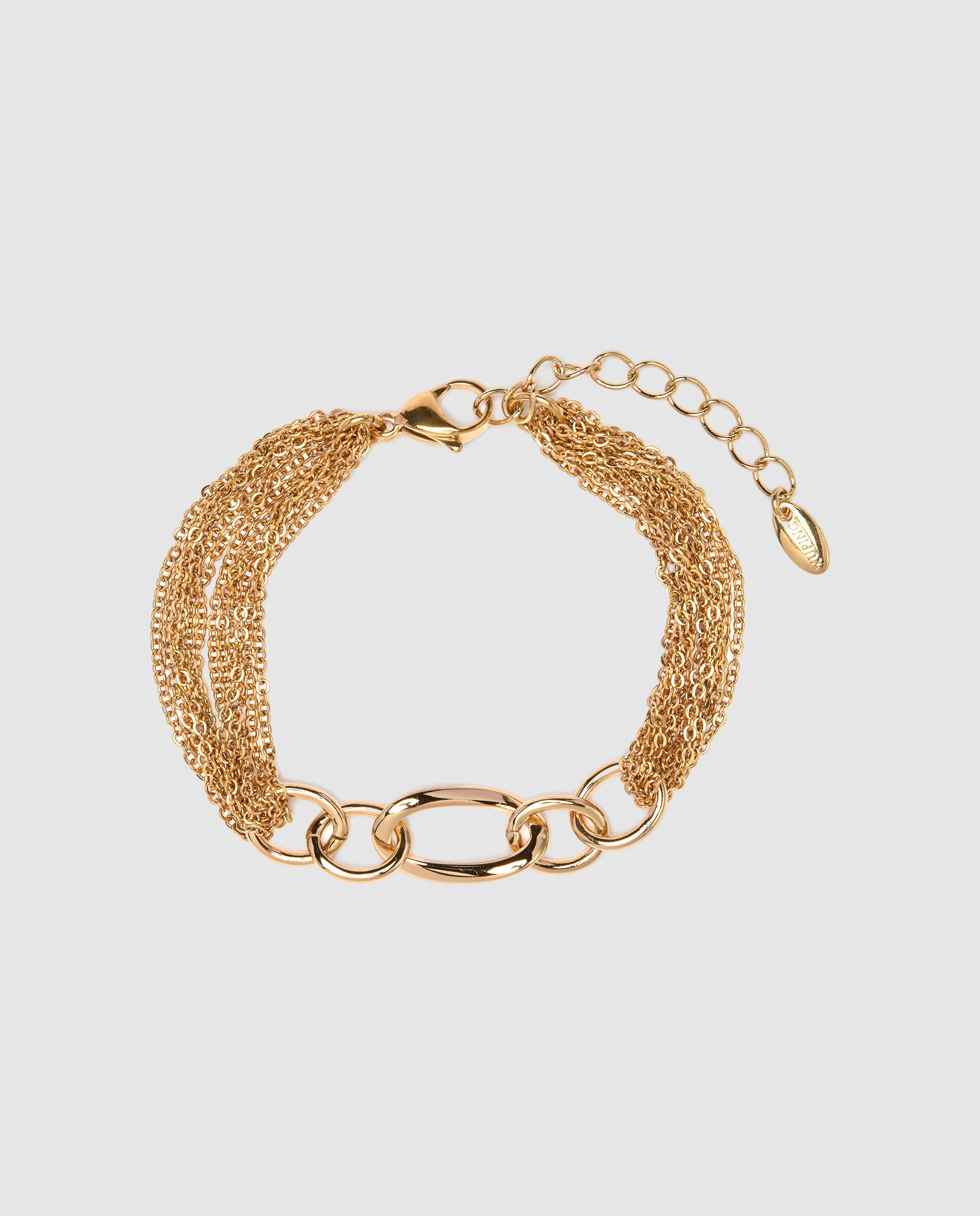 Pulseira de Corrente África Acabada em Ouro Amarelo de 18 Quilates Ouro-3