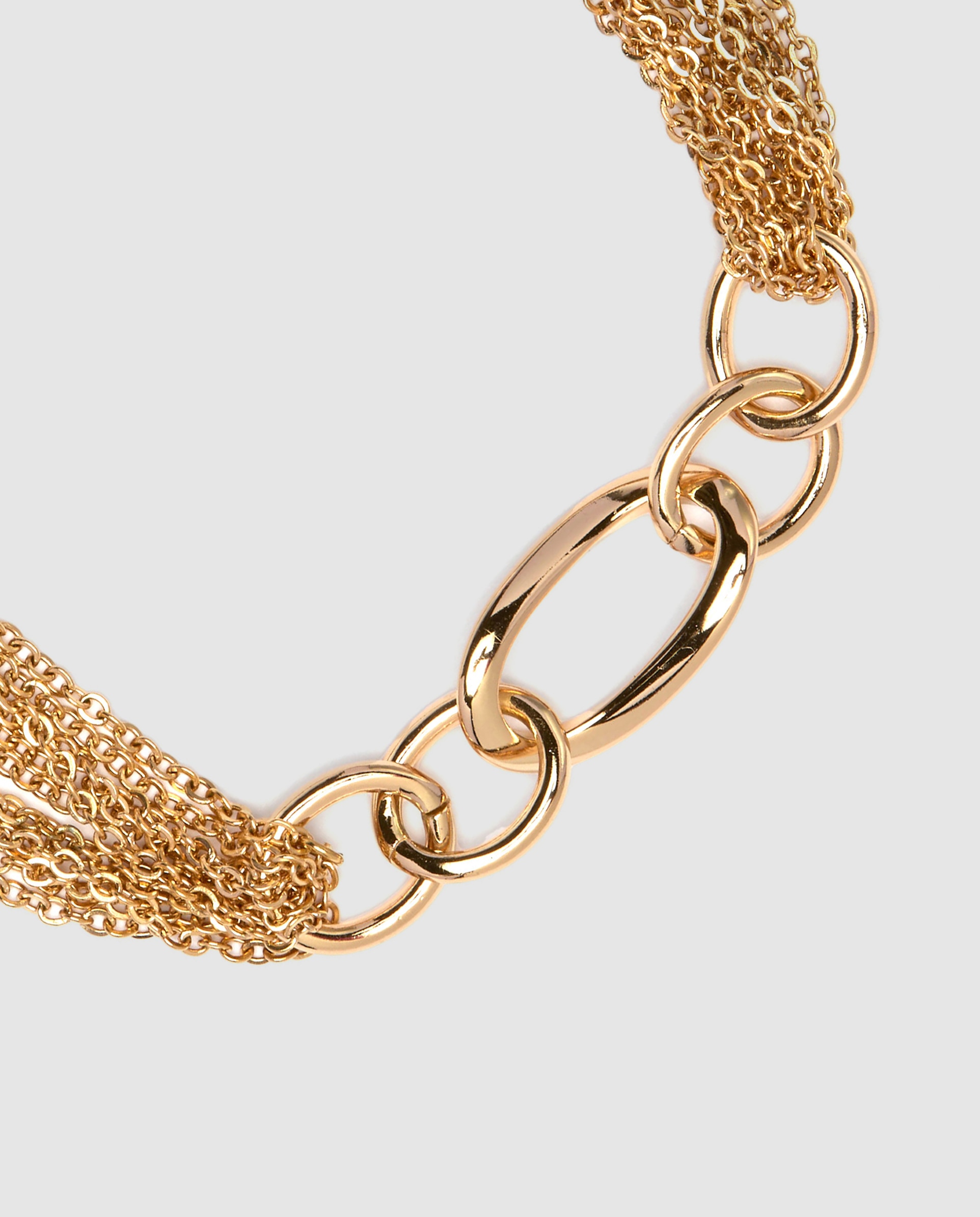 Pulseira de Corrente África Acabada em Ouro Amarelo de 18 Quilates Ouro-4