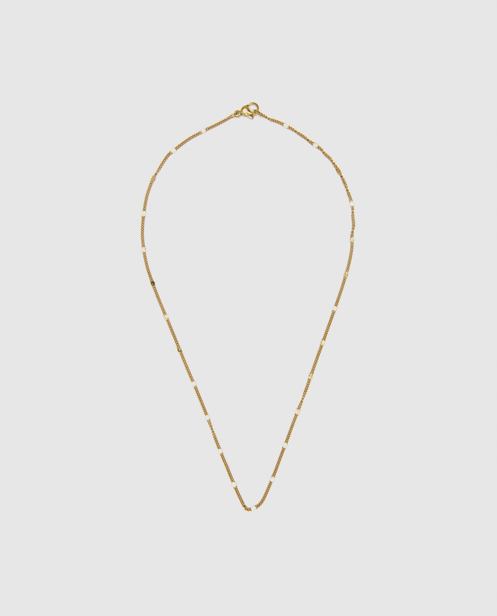 Colar de Aço Dimha com Acabamento em Ouro Amarelo de 18 Quilates Dourado-3